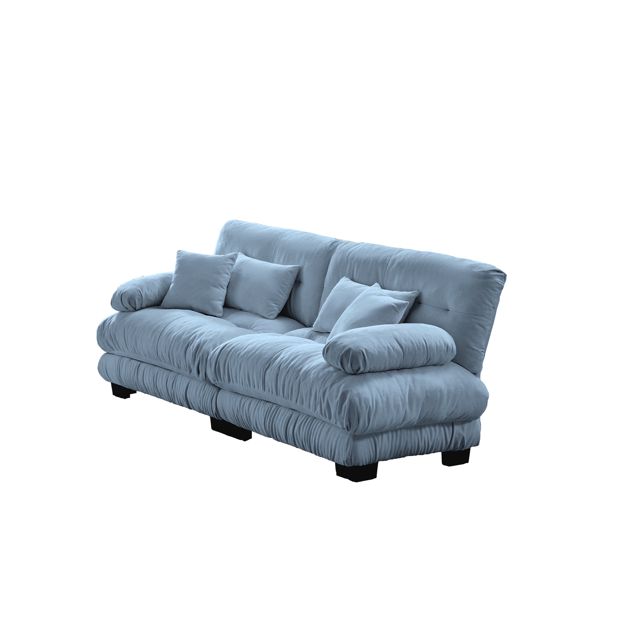 Monterey 94" 4-Seater Modular Cloud Sofa with Bolstered Armrests and Pillows