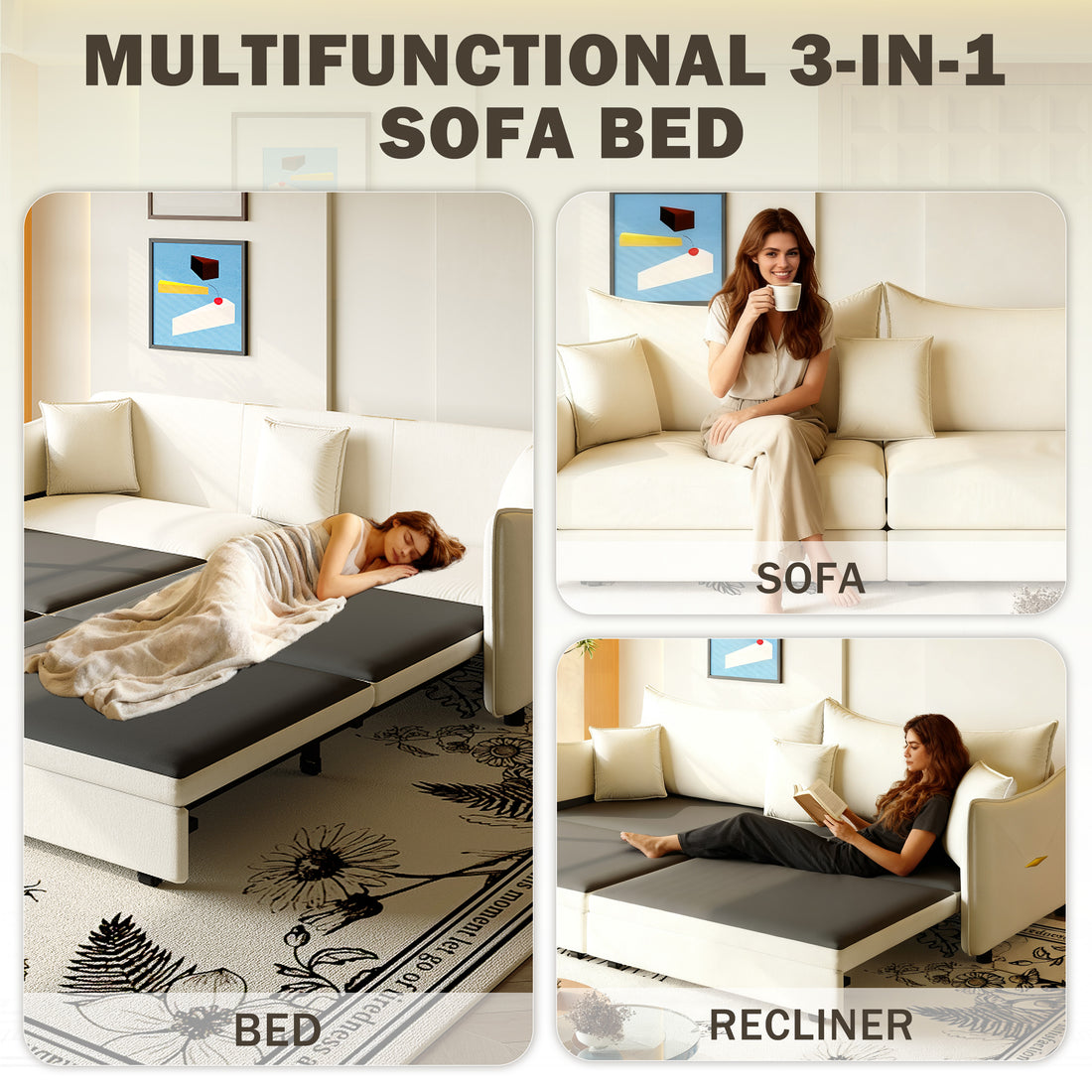 3-in-1 Convertible Design