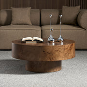 Orleans 31.5" Round Wood Coffee Table with Pedestal Base