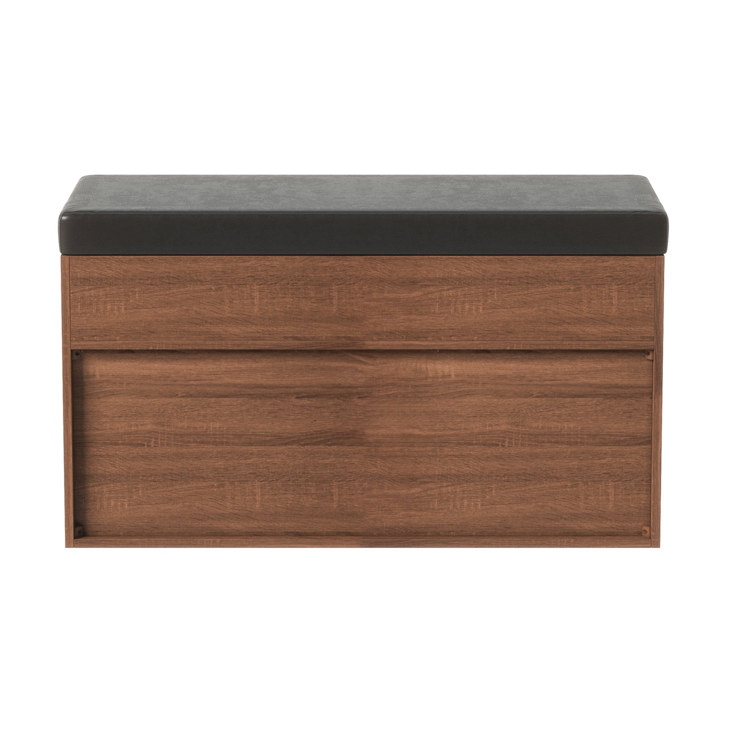 Homy Casa ERNEST 31.5” BROWN Shoe Storage Bench Open Box