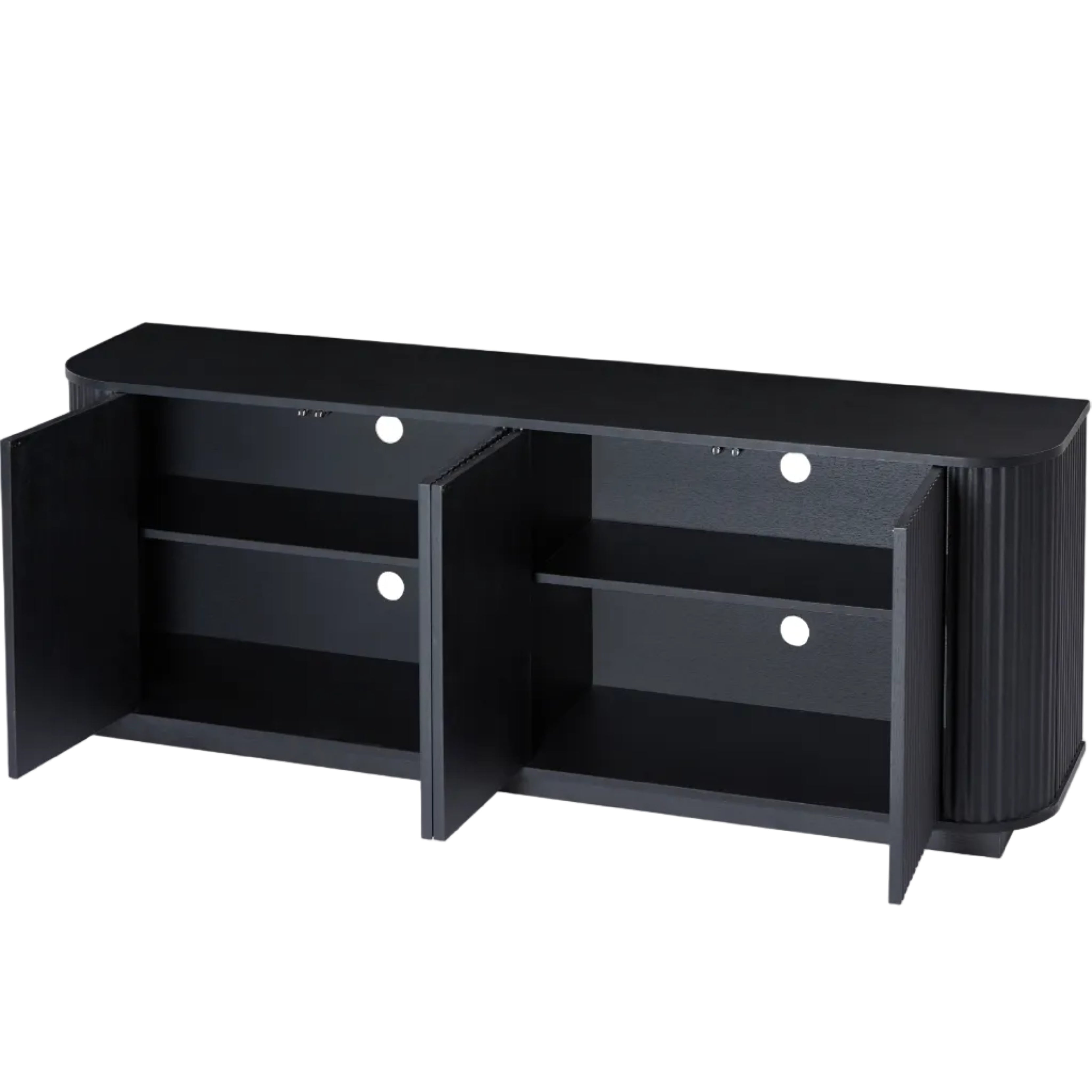 Kyoto 64” Sideboard TV Cabinet with Fluted Doors and Drawers