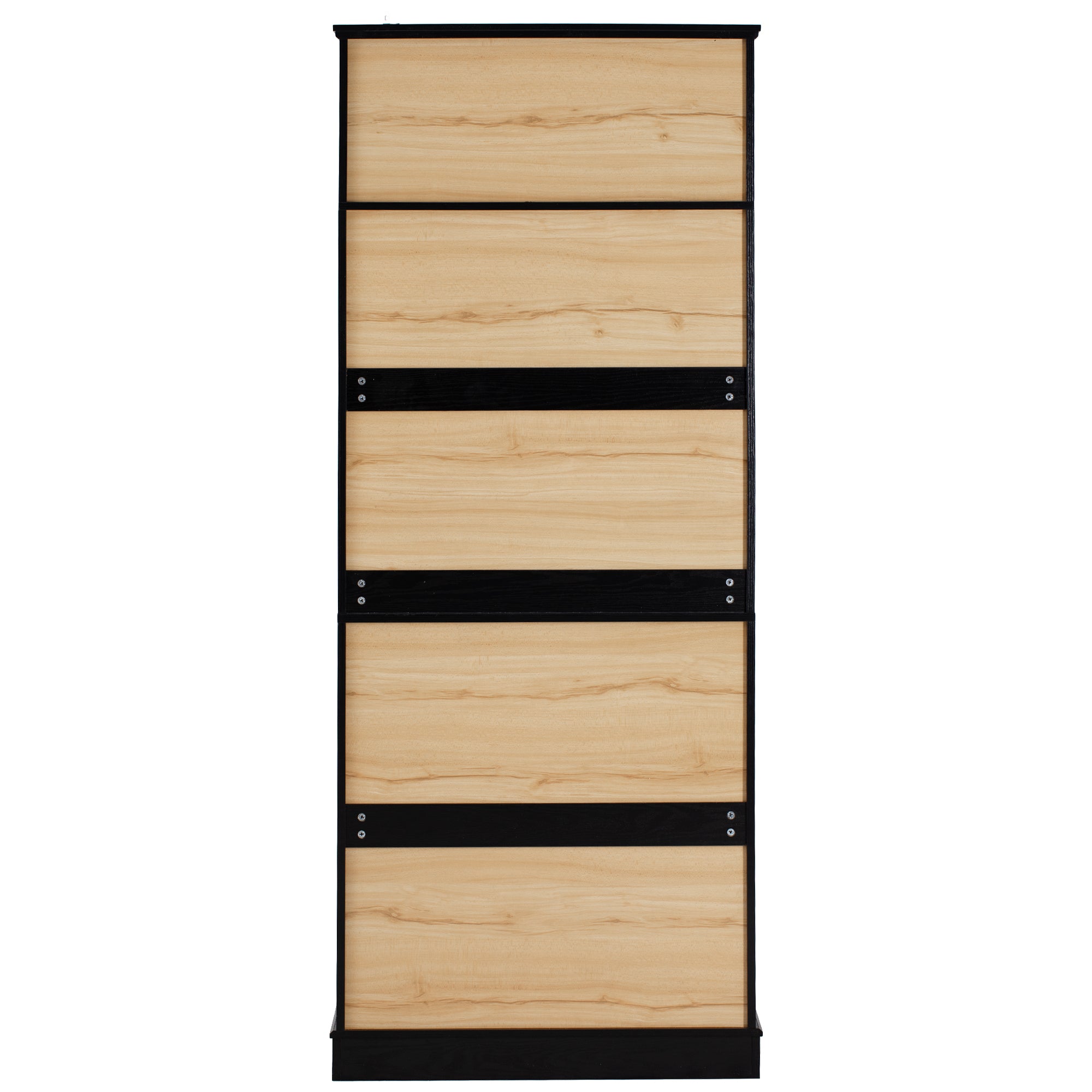 Bristol 78.2" Farmhouse Ash-Black Kitchen Pantry Cabinet with Adjustable Shelves