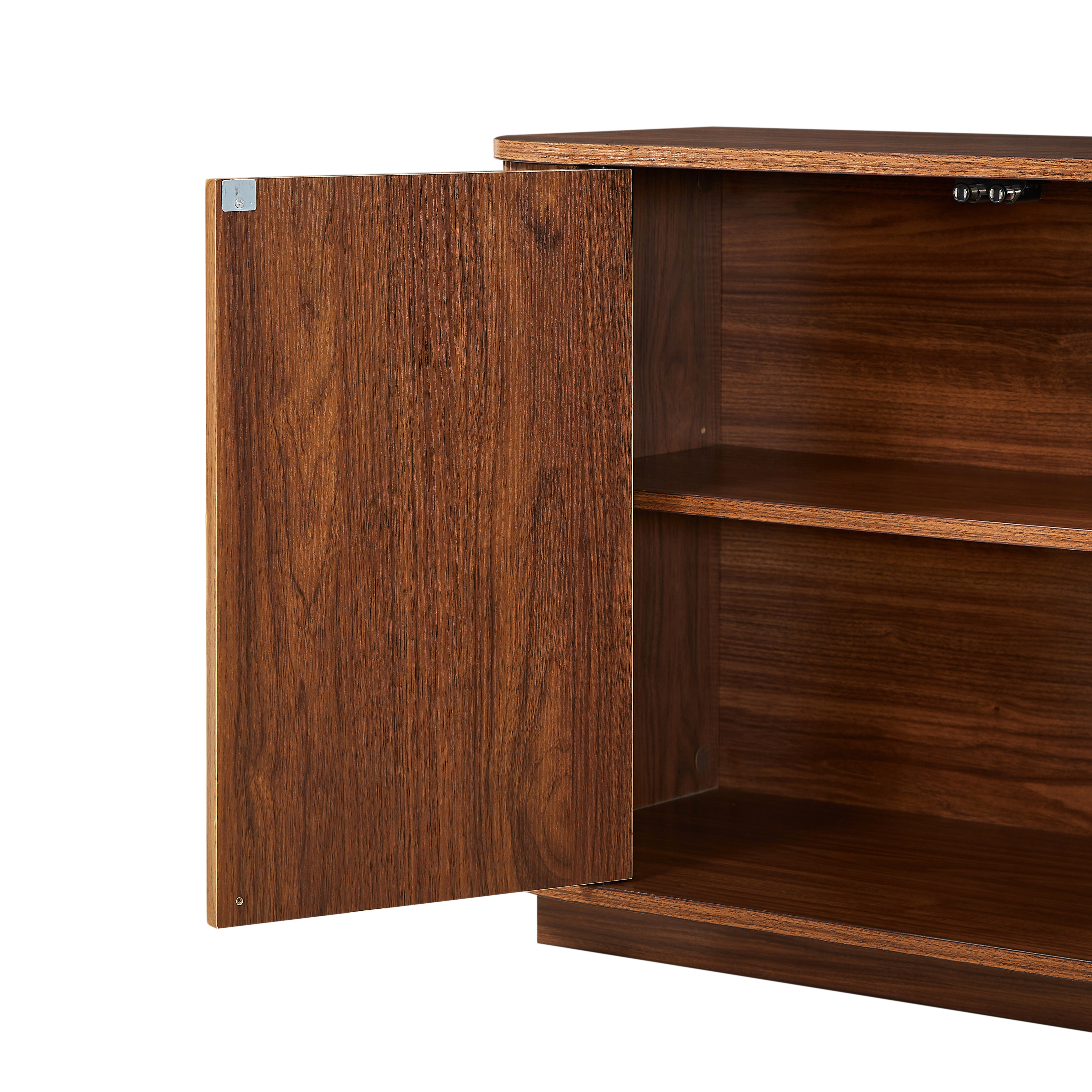 Kyoto Sideboard TV Cabinet with Fluted Doors & Drawers, Walnut