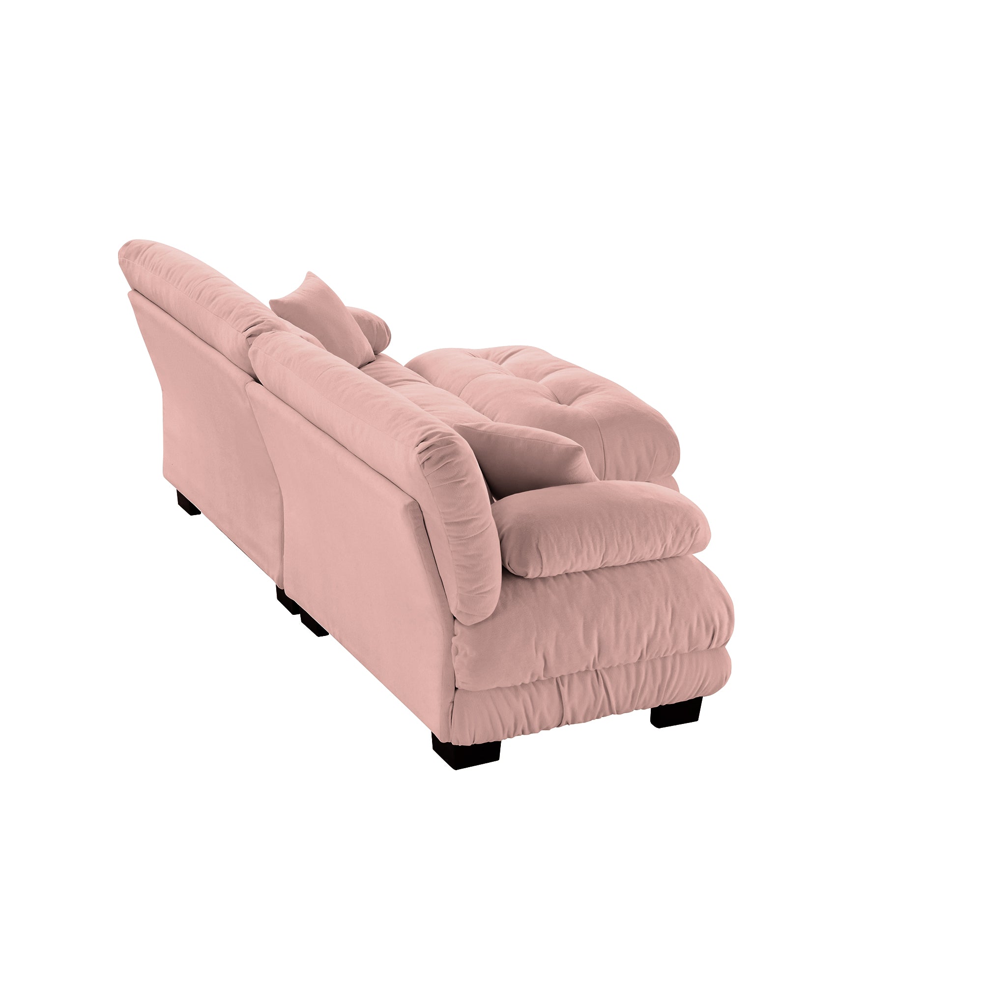 Monterey 94" 3 Piece L Shaped Modular Sofa Set, Velvet Deep Seat 5-Seater Sofa with Ottoman