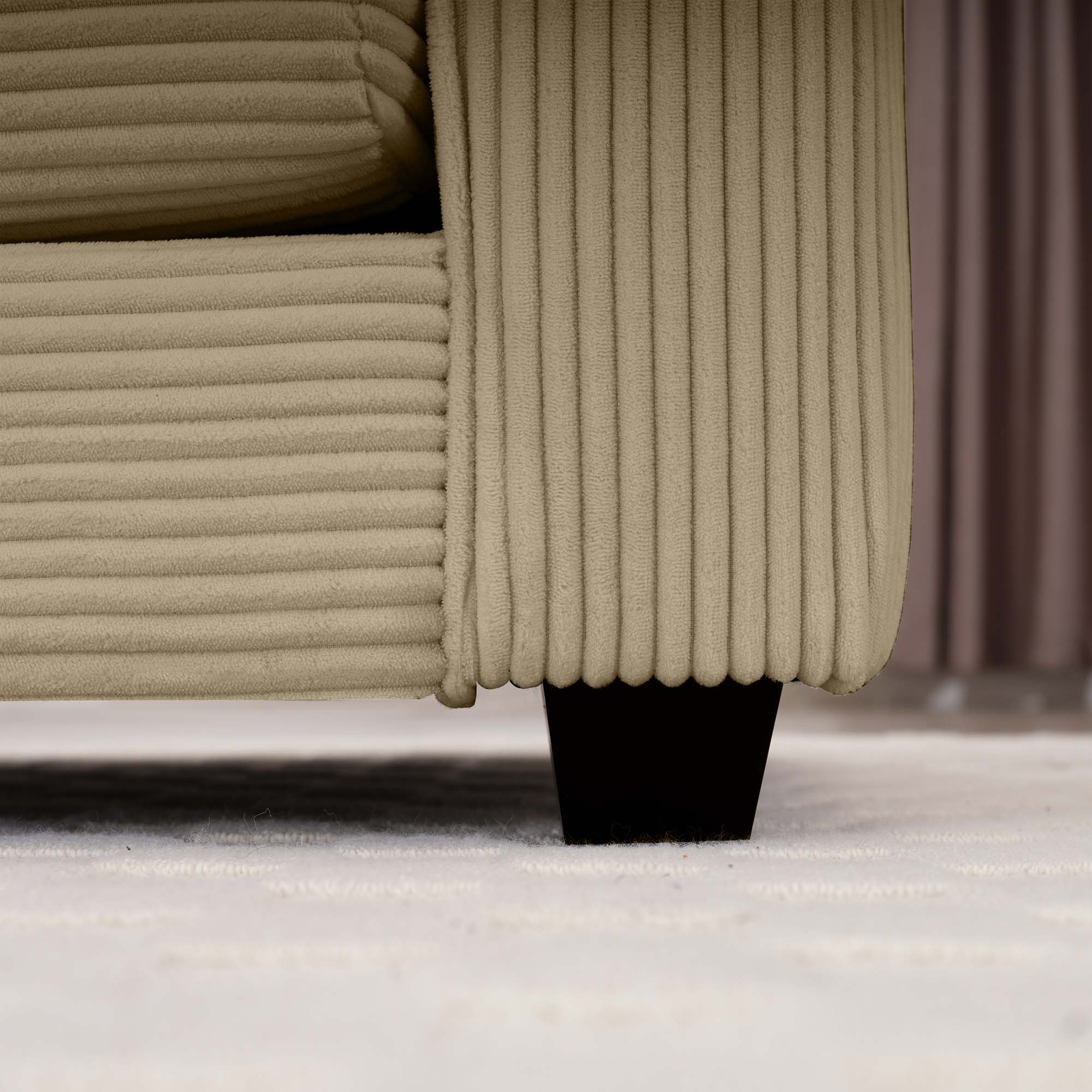 1-Pack Tan Corduroy Loveseat Sofa, Modern Fabric Upholstered Deep Seating, Classic & Retro Design, 4 Pillows Included, Living Room & Apartment Furniture, Easy Assembly, Comfortable & Stylish Accent Piece