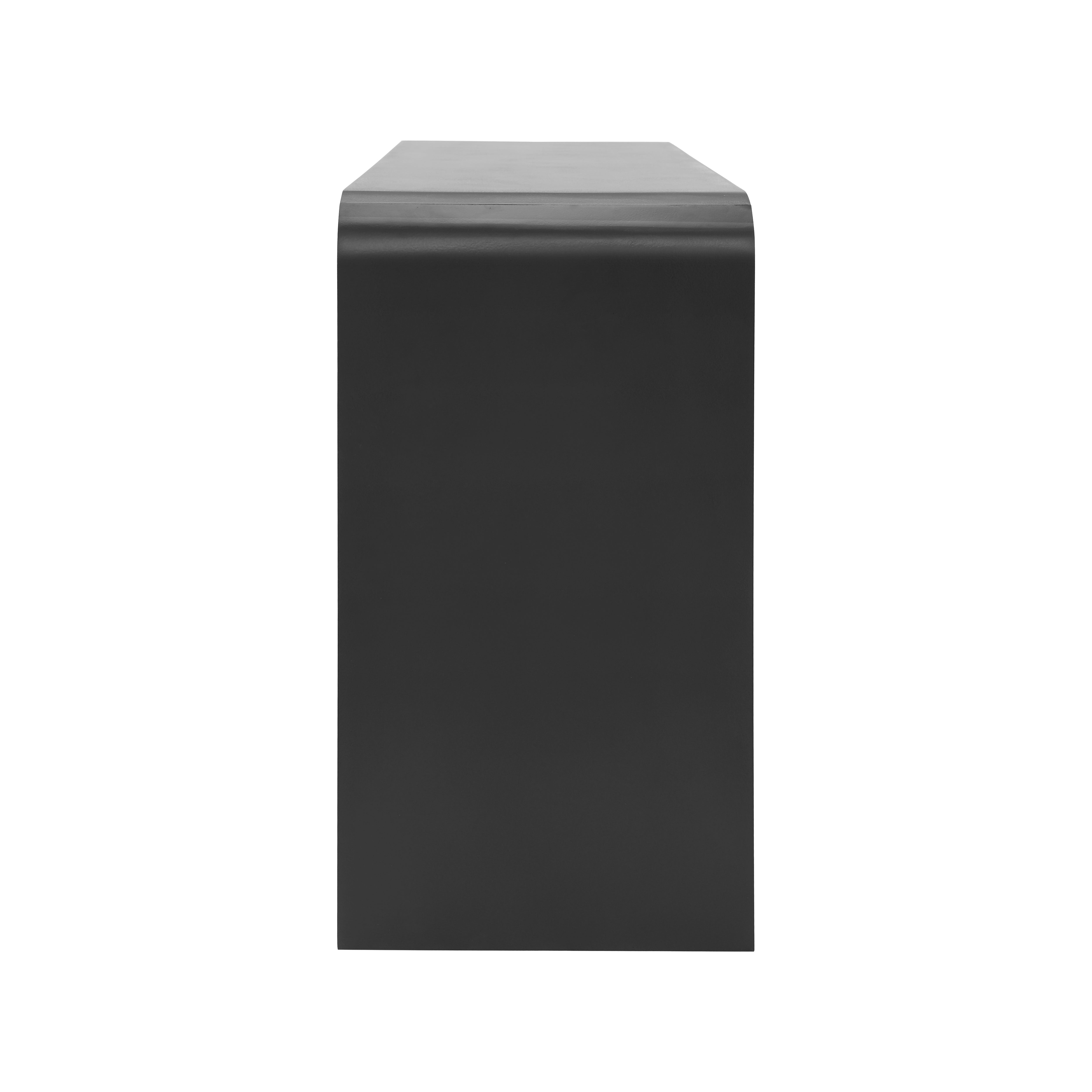 Noirvale Modern Wooden Console Table with Storage Drawer, Black