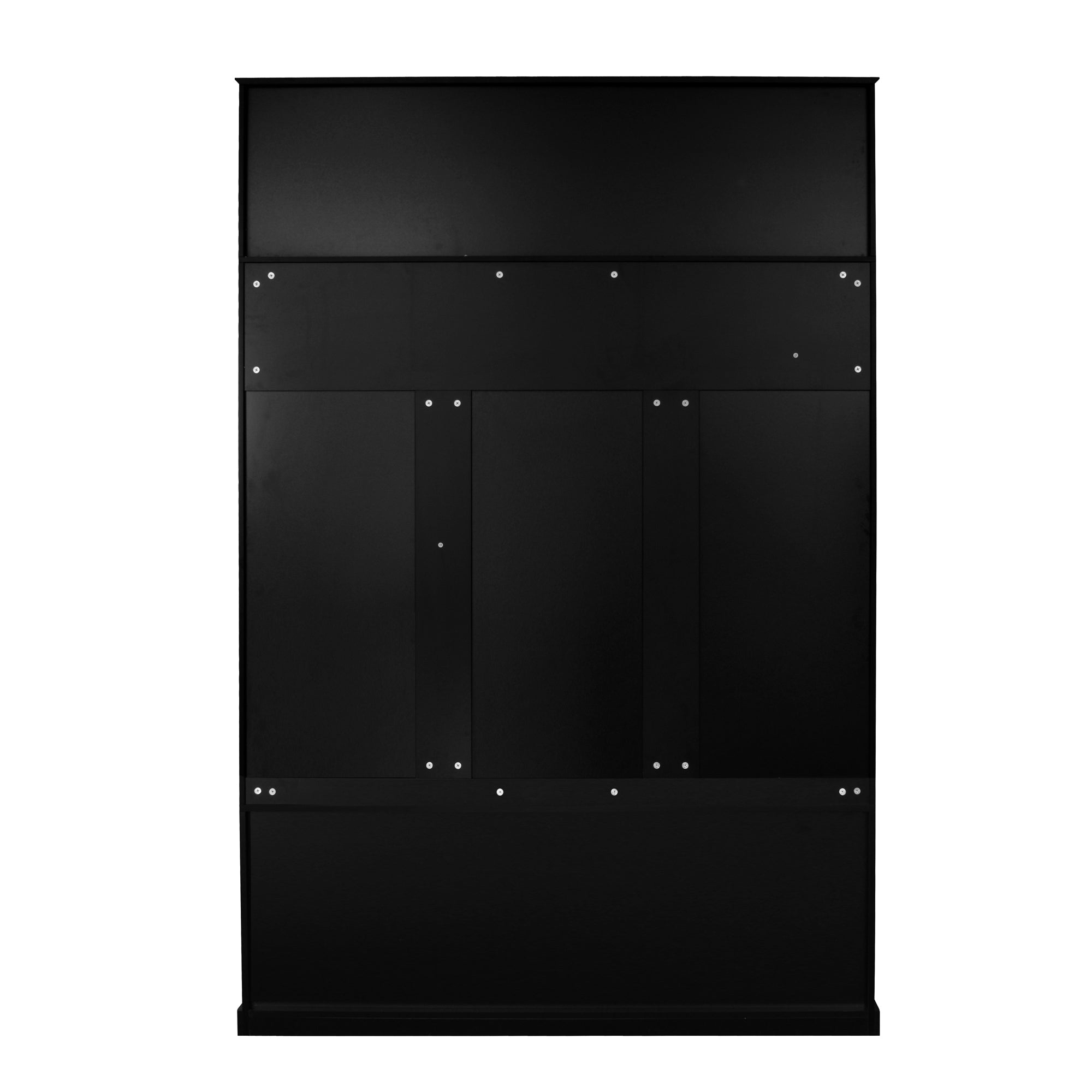 ATLAS 57" Modern Wood 3-in-1 Hall Tree Bench with Drawer and 6 Hooks