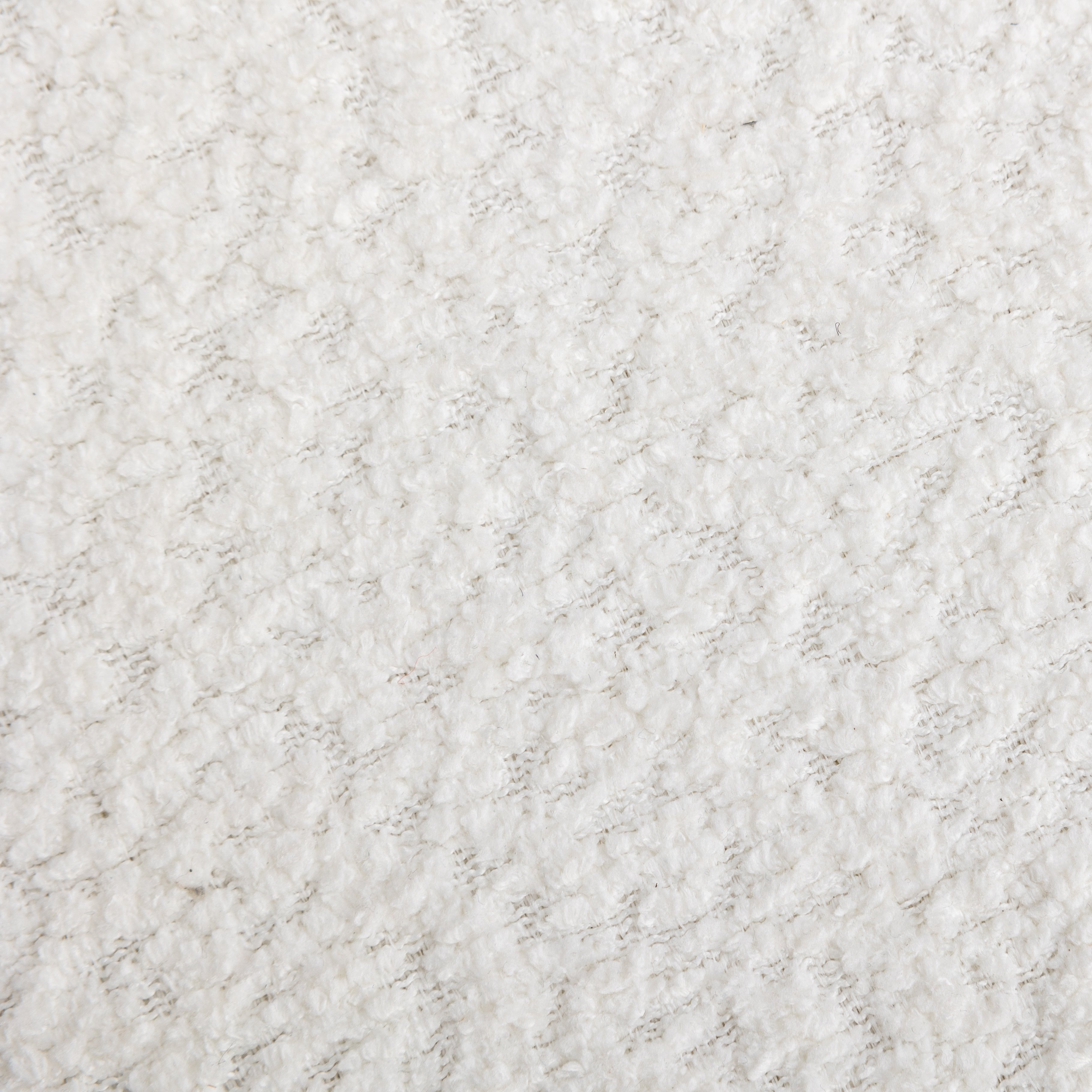 Ribera Boucle Upholstered Backless Swivel Counter Stool with Gold Accents