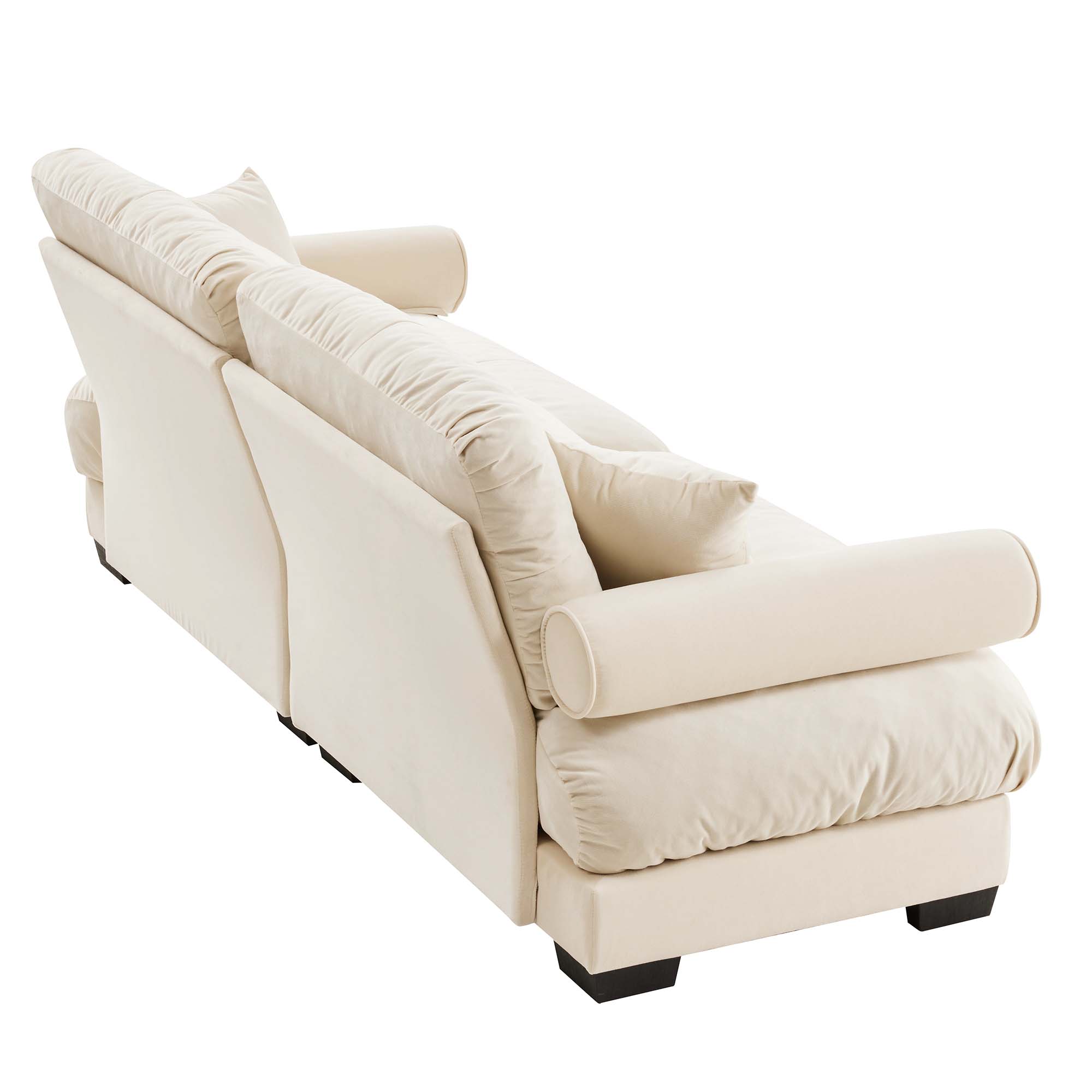 Napa 94" Modular Velvet Upholstered 2-Seater Sofa with Bolstered Armrests