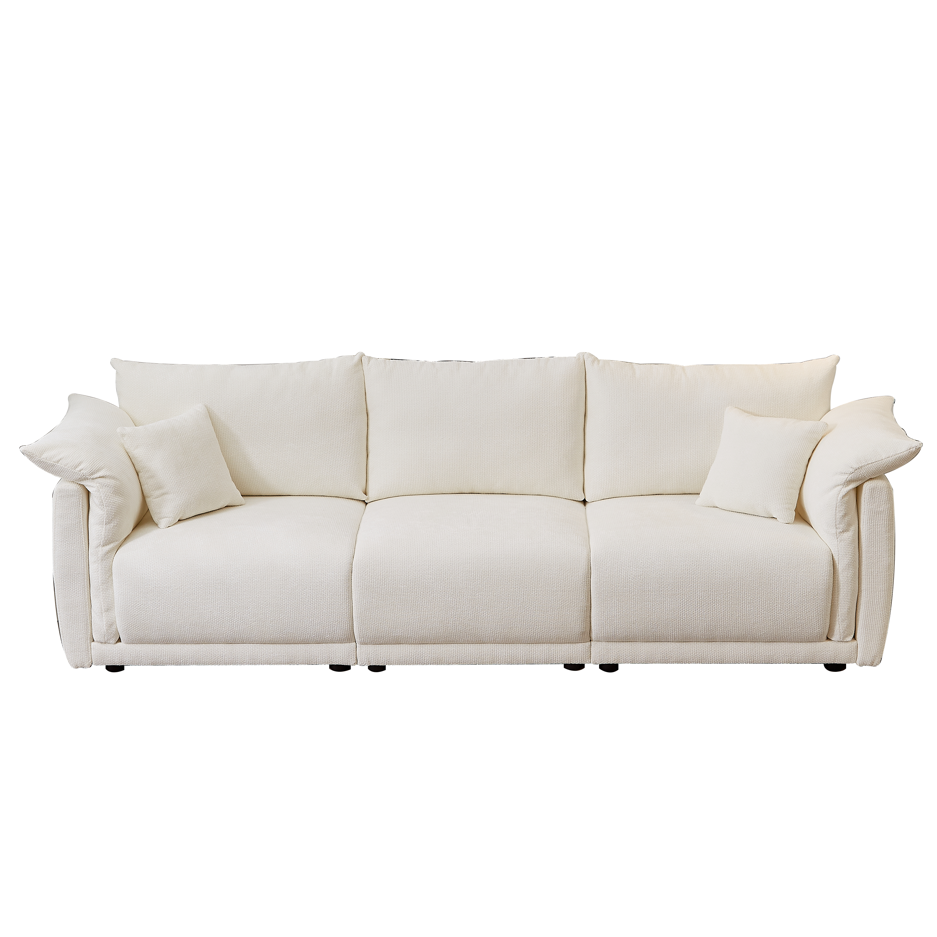 Houston 98.5" 3-Seater Linen Fabric Sofa