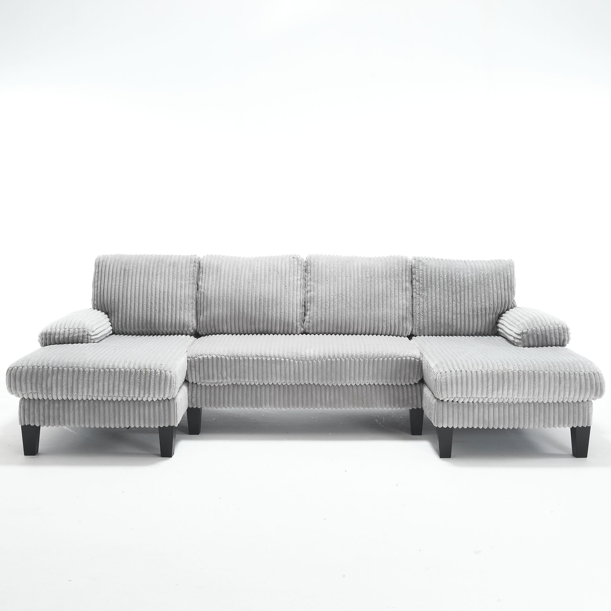Spokane 114" U-Shaped 4 Seater Sectional Sofa with Double Chaise