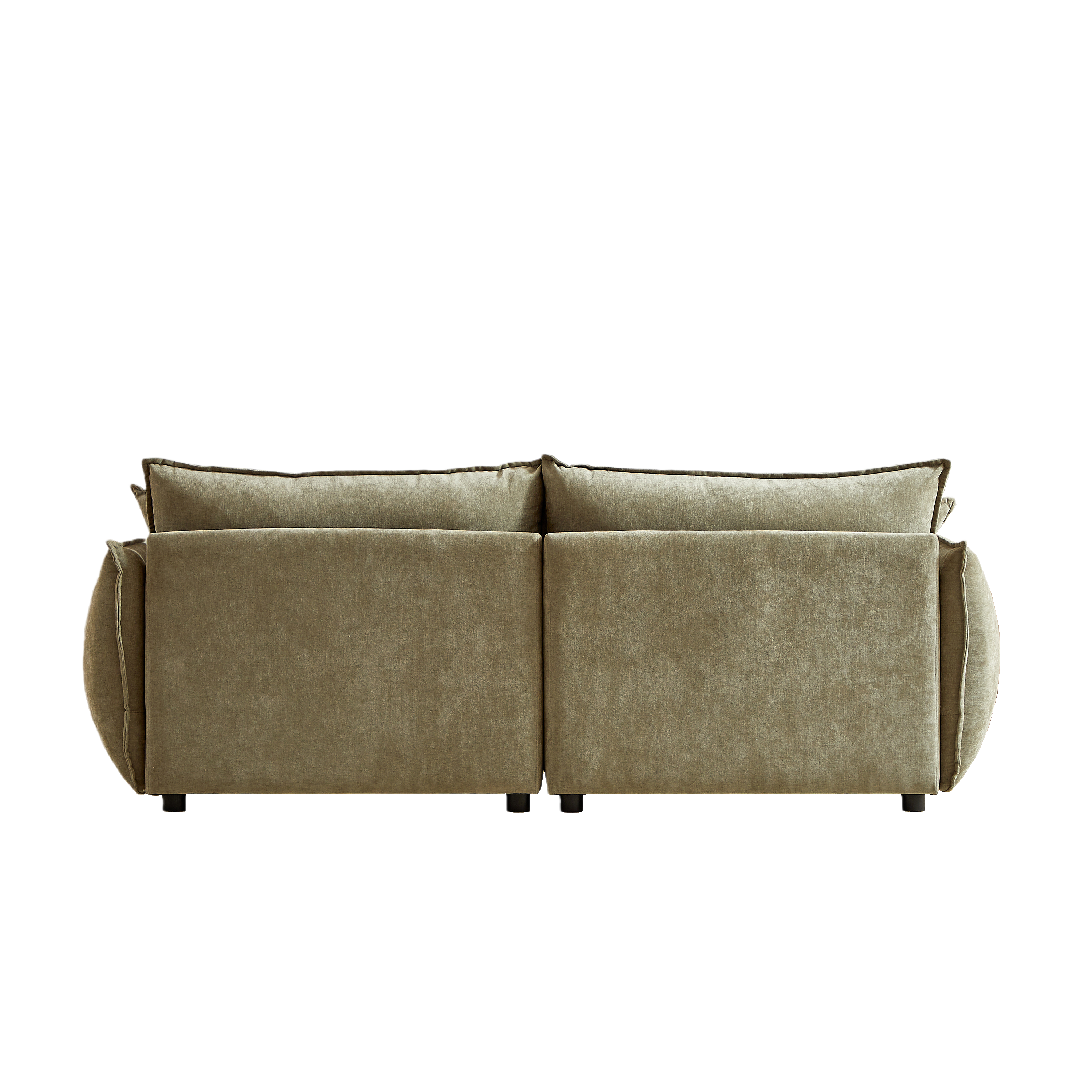 Phoenix 88" 3-Seater Linen Fabric Sofa, Light Green