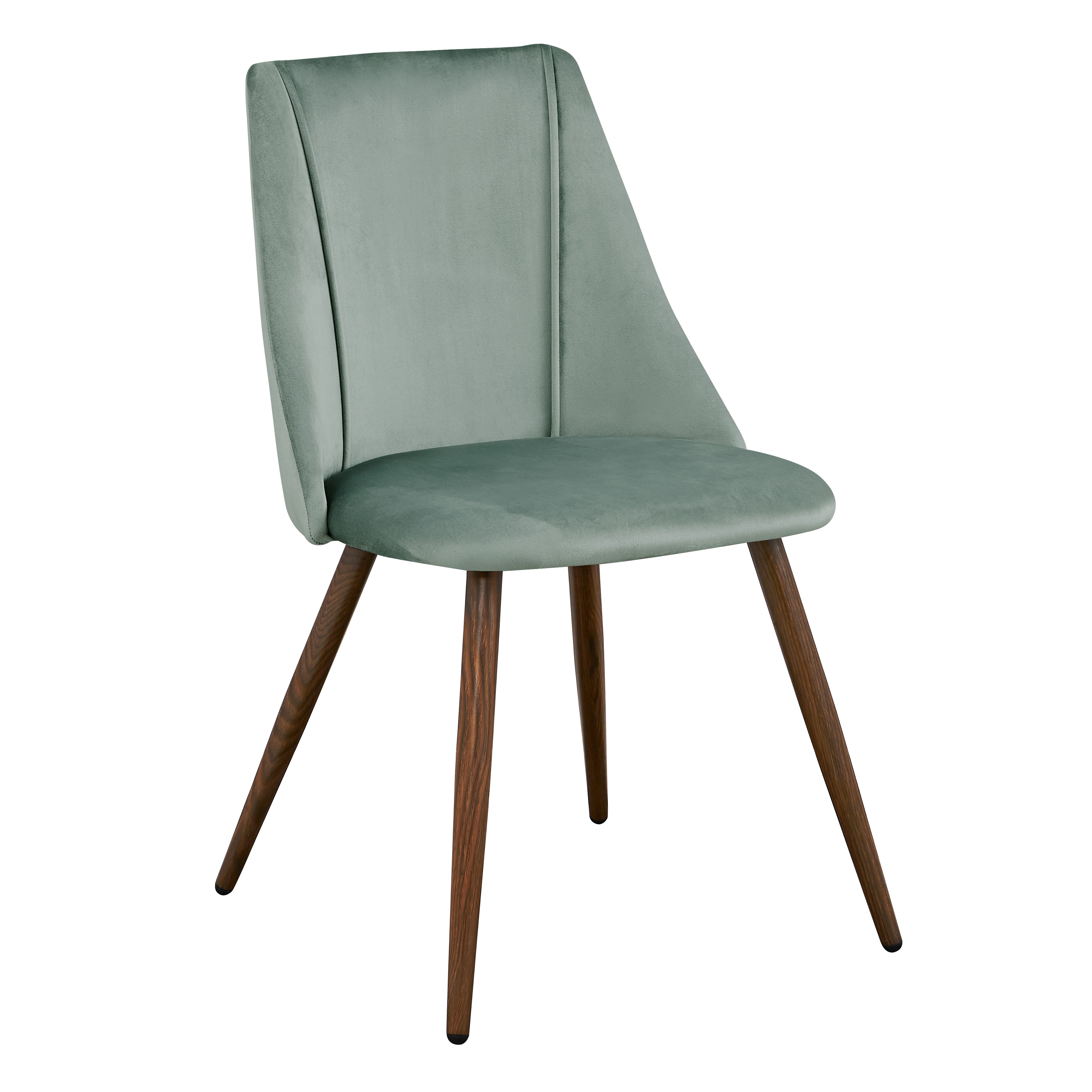 Homy Casa Lancelot 5PC Dining Set 63” Oak Table with 4 Smeg Upholstered Chairs Light Green