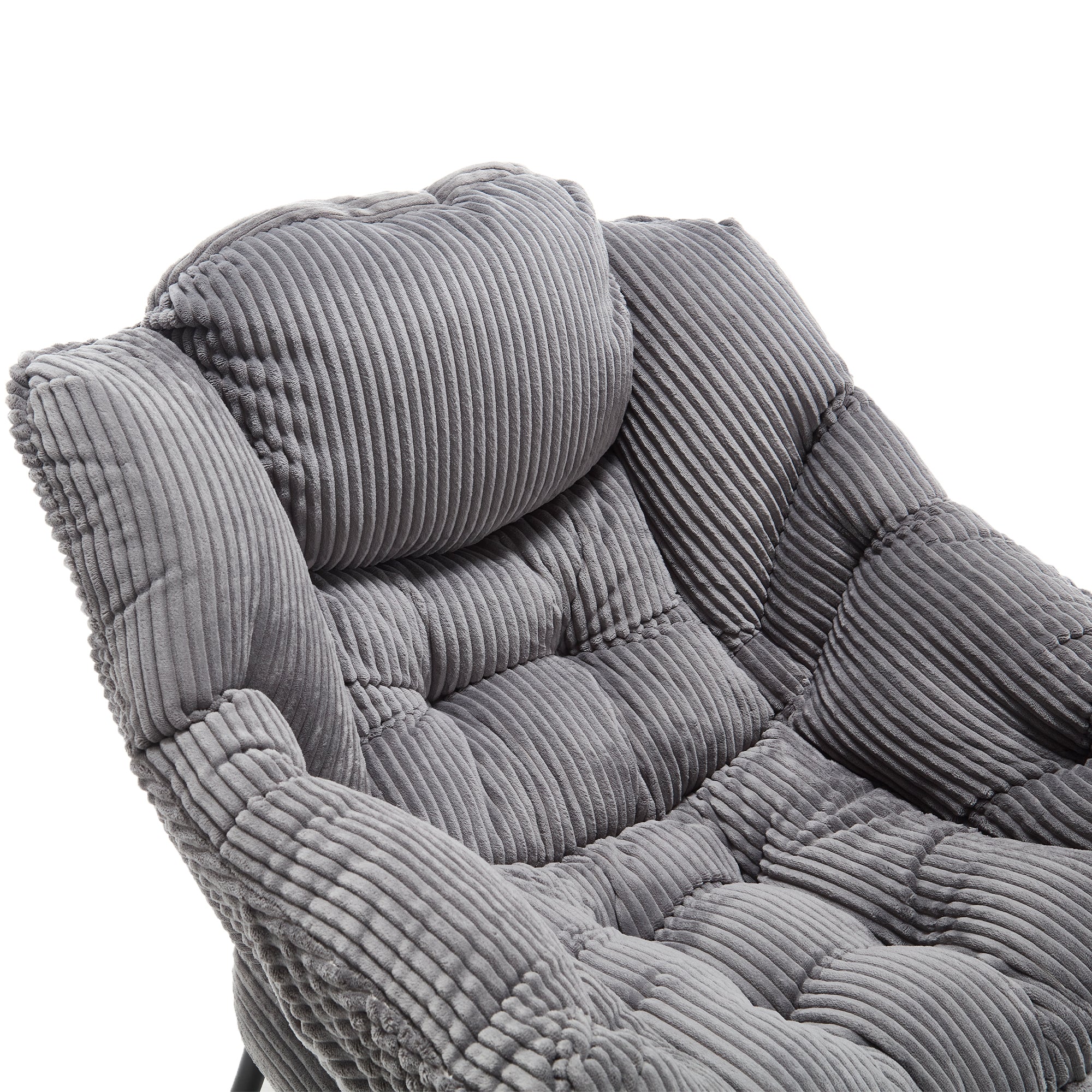 Homy Casa Cyrene Lazy Chair with Ottoman Modern Lounge Accent Chair for Living Room, Bedroom, Small Space Open Box