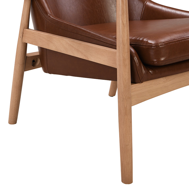 Shenandoah Mid Century PU Leather Accent ChairPU Leather Accent Chair