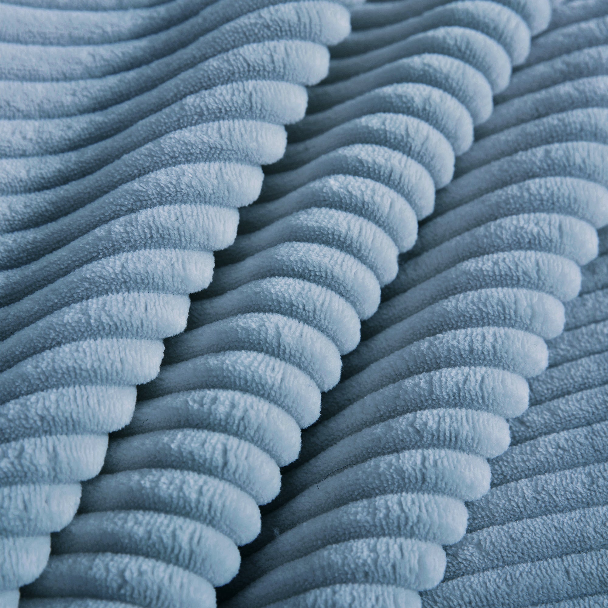 Albany 130" Modular Corduroy Cloud L-Shaped Sectional Sofa with Ottoman and Extra-Thick Armrests