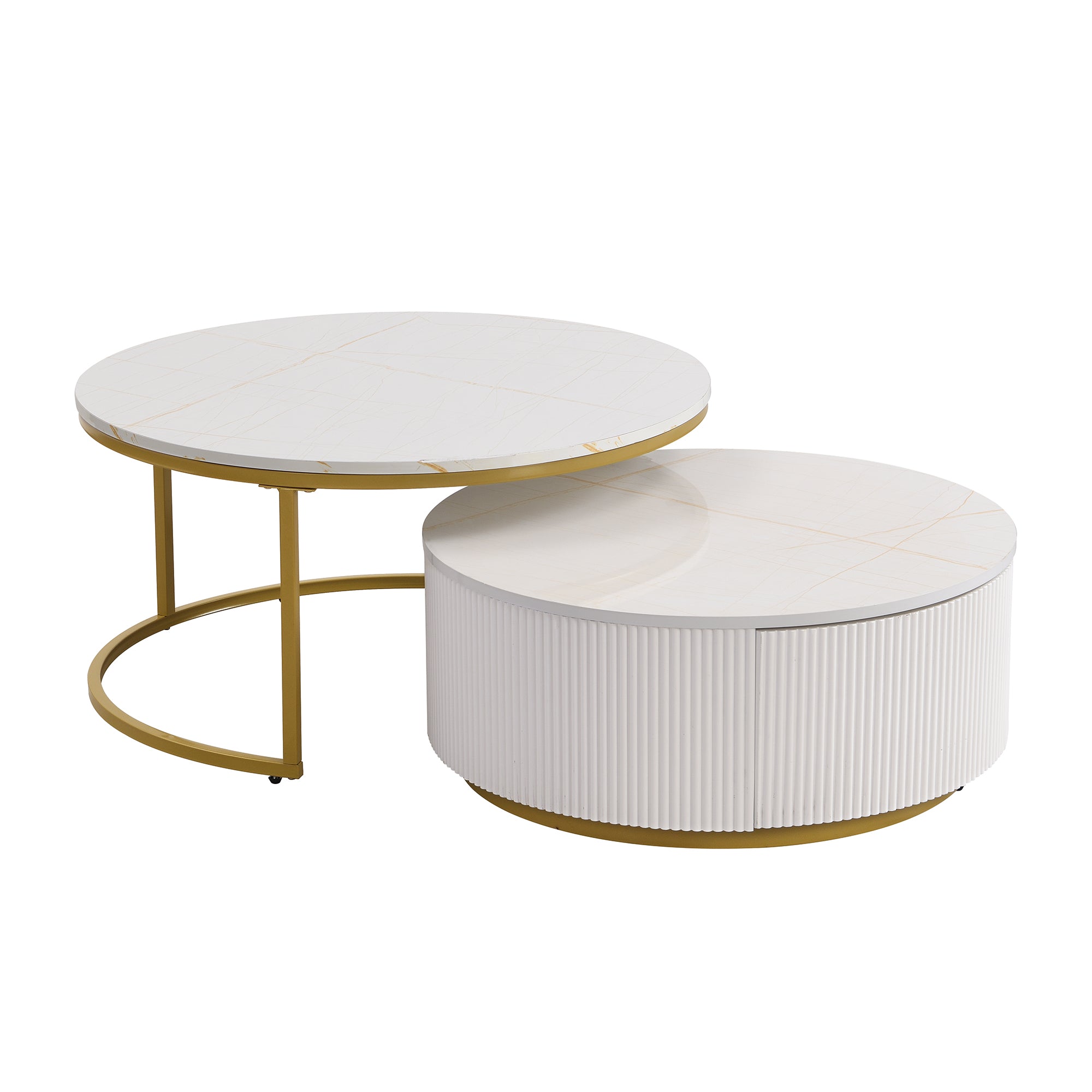 Biarritz Nesting Coffee Table Set with Storage Drawer