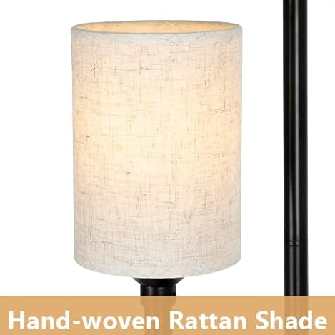 Violet 66" Modern 3-Lights Floor Lamp with Shelves