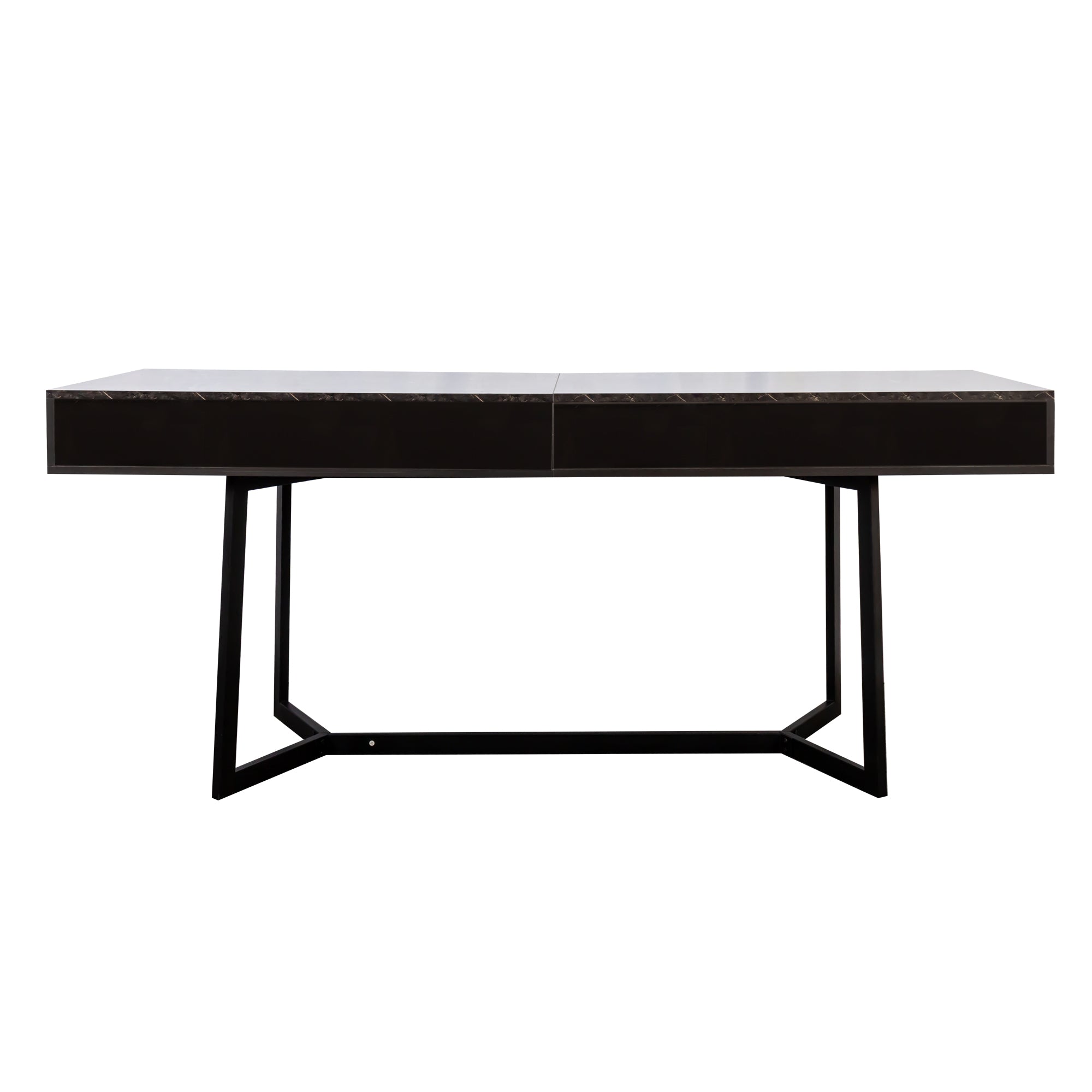 Modern Black 70.87" Computer Desk, Study & Work Desk, Y-Shaped Metal Legs
