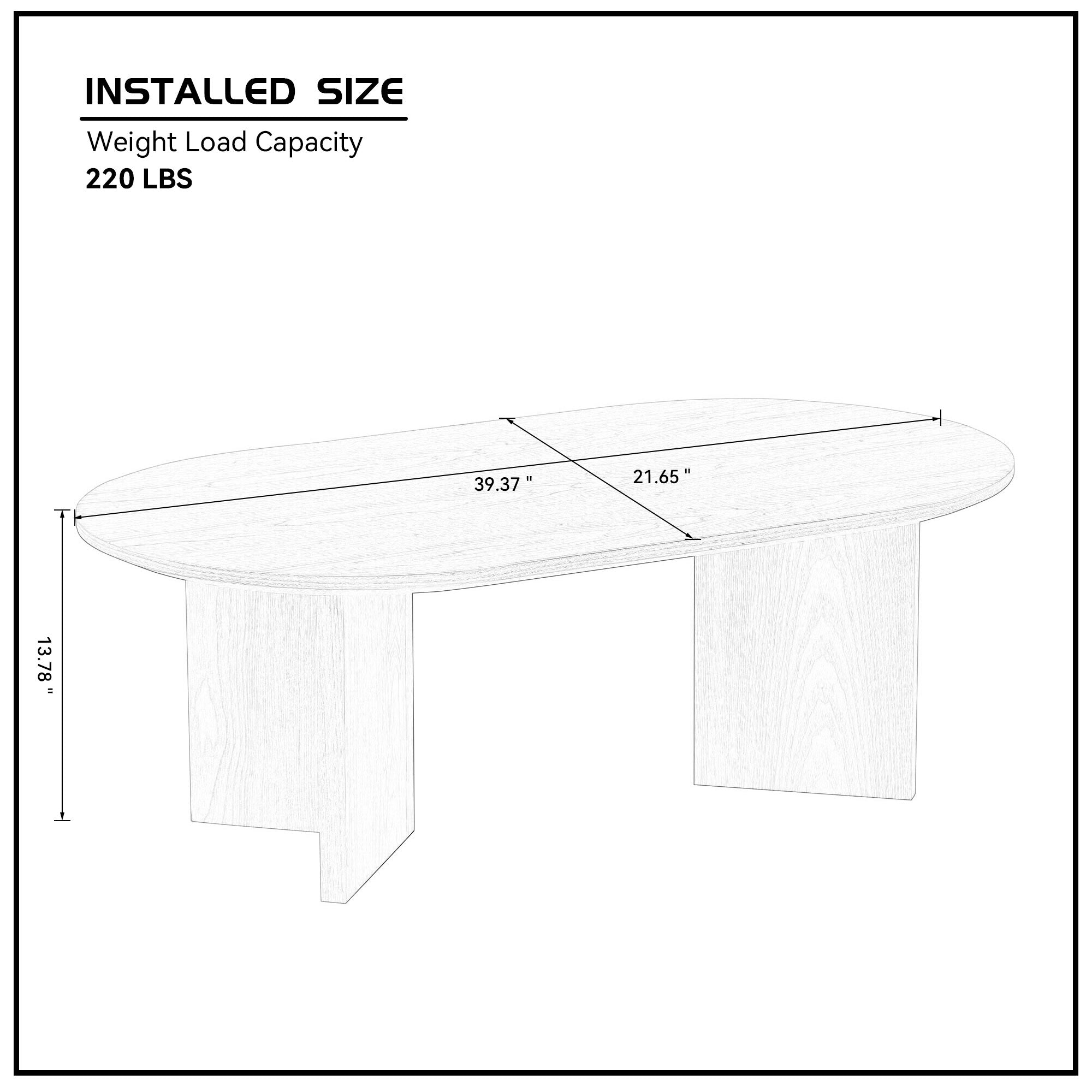 Rimini Modern Oval Coffee Table