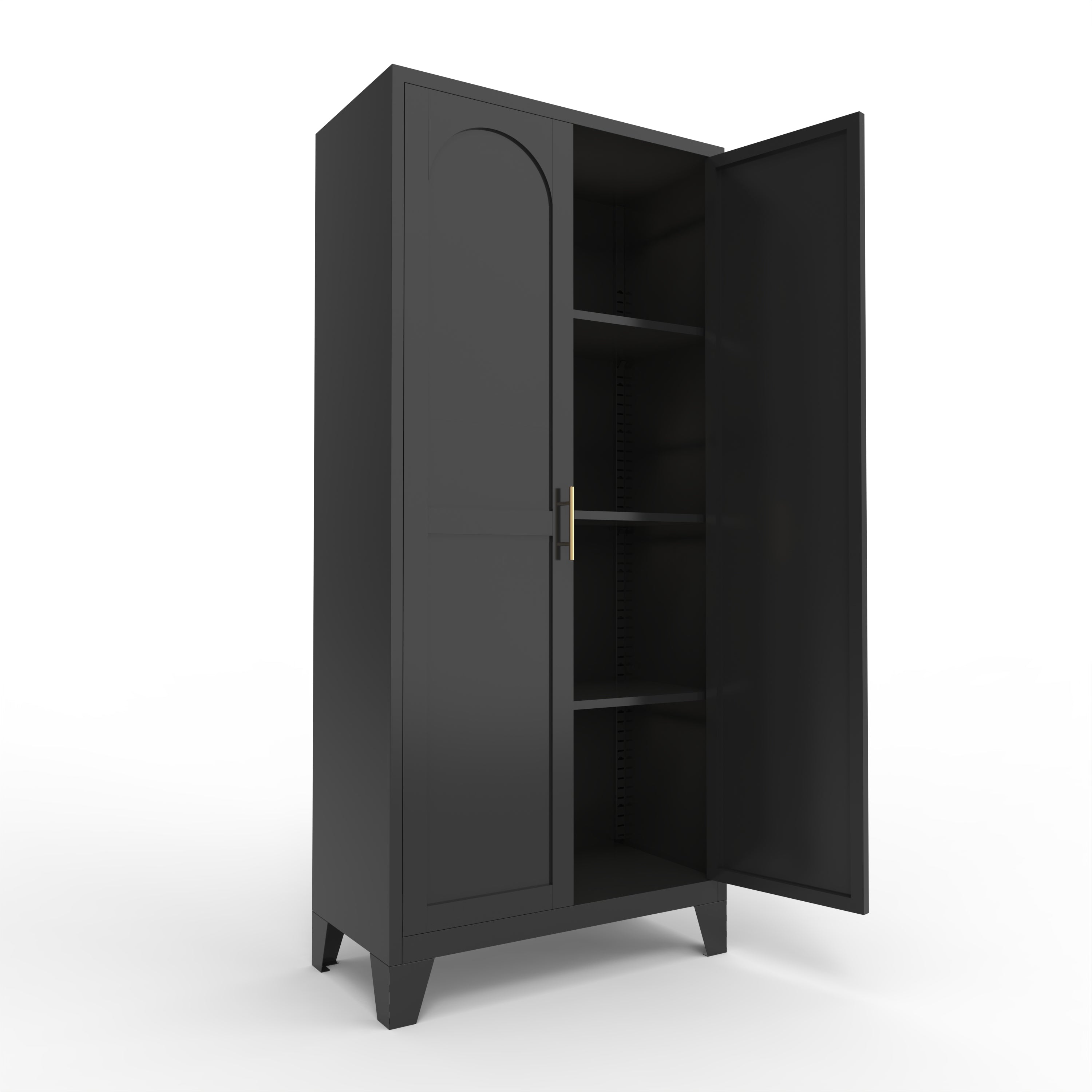Elva 71" Storage Cabinet with Adjustable Shelves