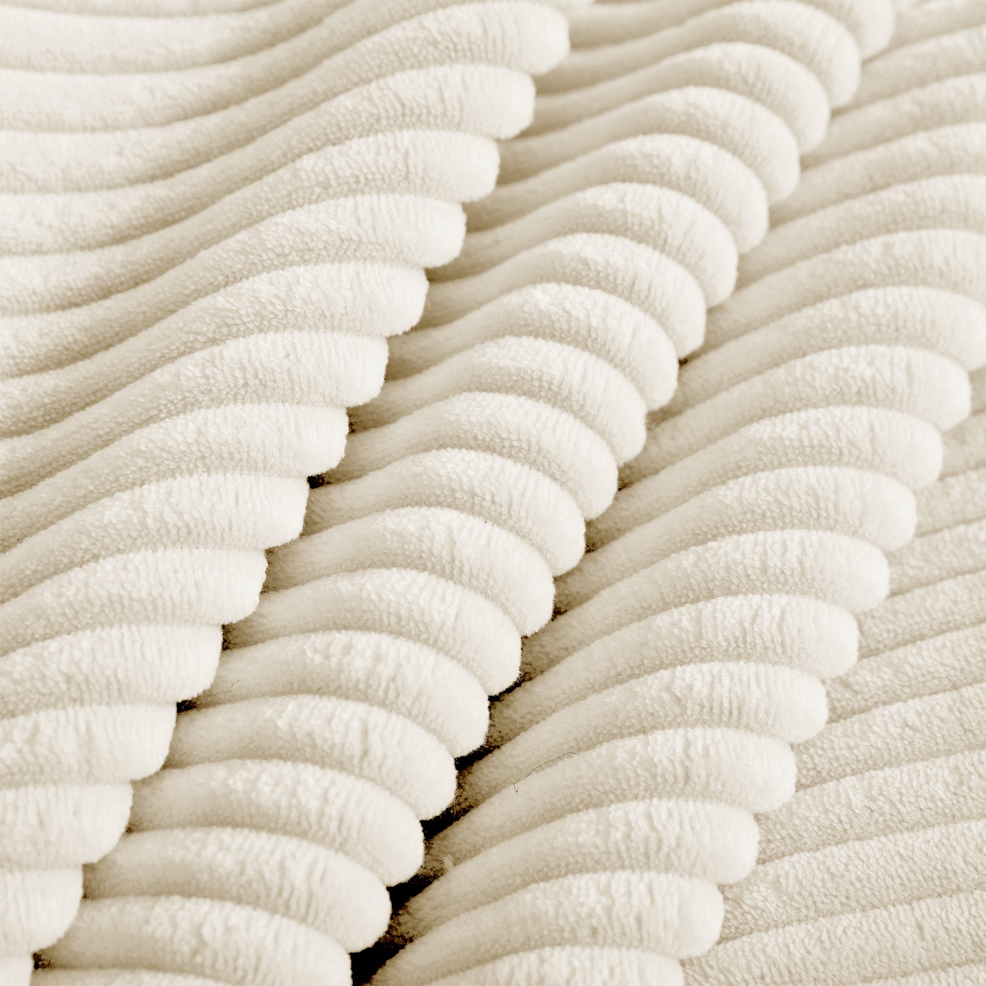 Albany 92" Modular Corduroy Cloud L-Shaped Sectional Sofa with Ottoman