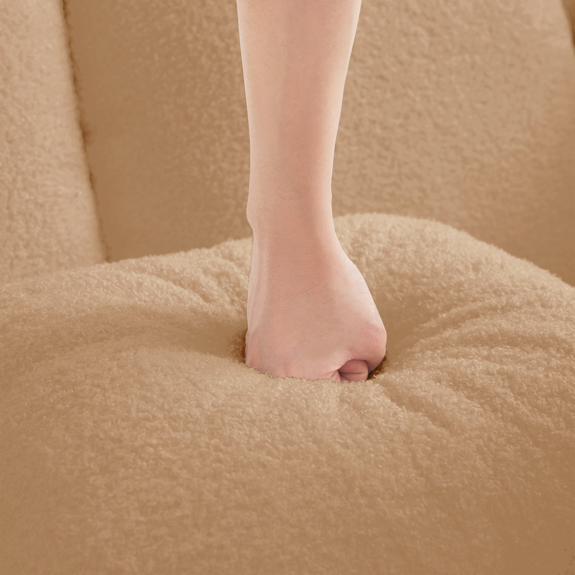 Gilbert 106" Teddy Fabric Modular Sectional Sofa with Left L-Shaped Chaise