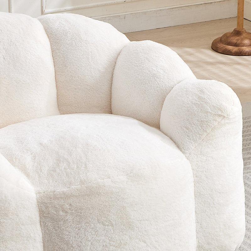 Greenfield Teddy Bean Bag Chair with Petal-Shaped Backrest