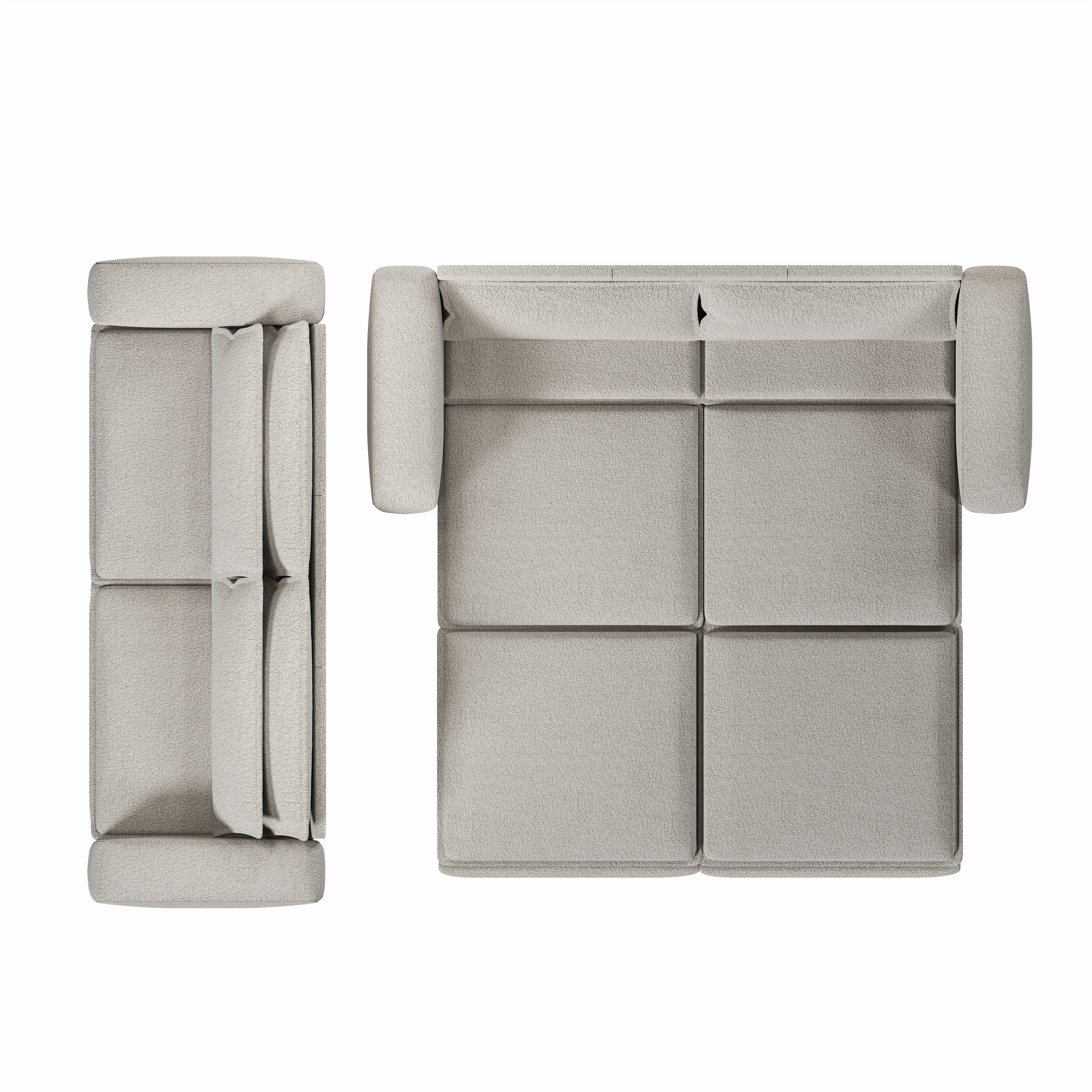 Cary 93" King Size Teddy Convertible Pull-Out Sleeper Sofa Bed with Chaise Lounge and Lumbar Pillows