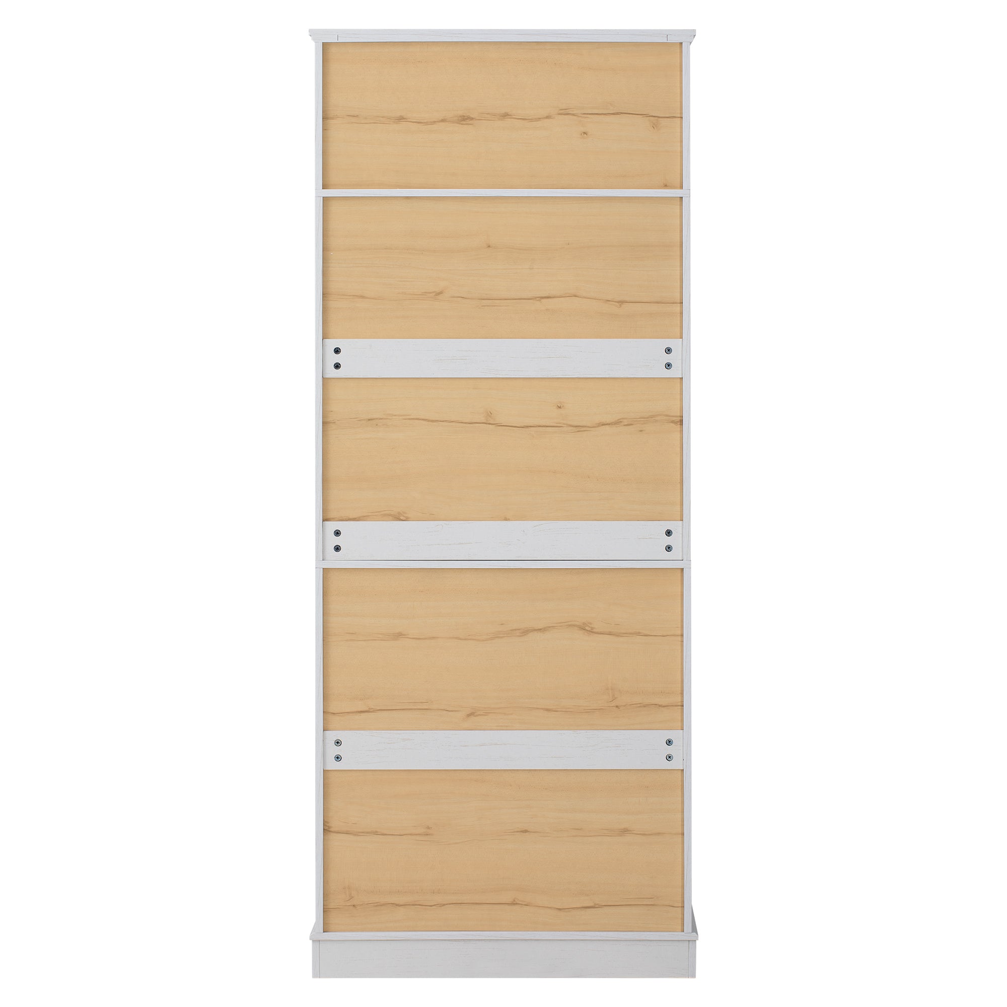 Bristol 78.2" Farmhouse White Kitchen Pantry Cabinet with Adjustable Shelves