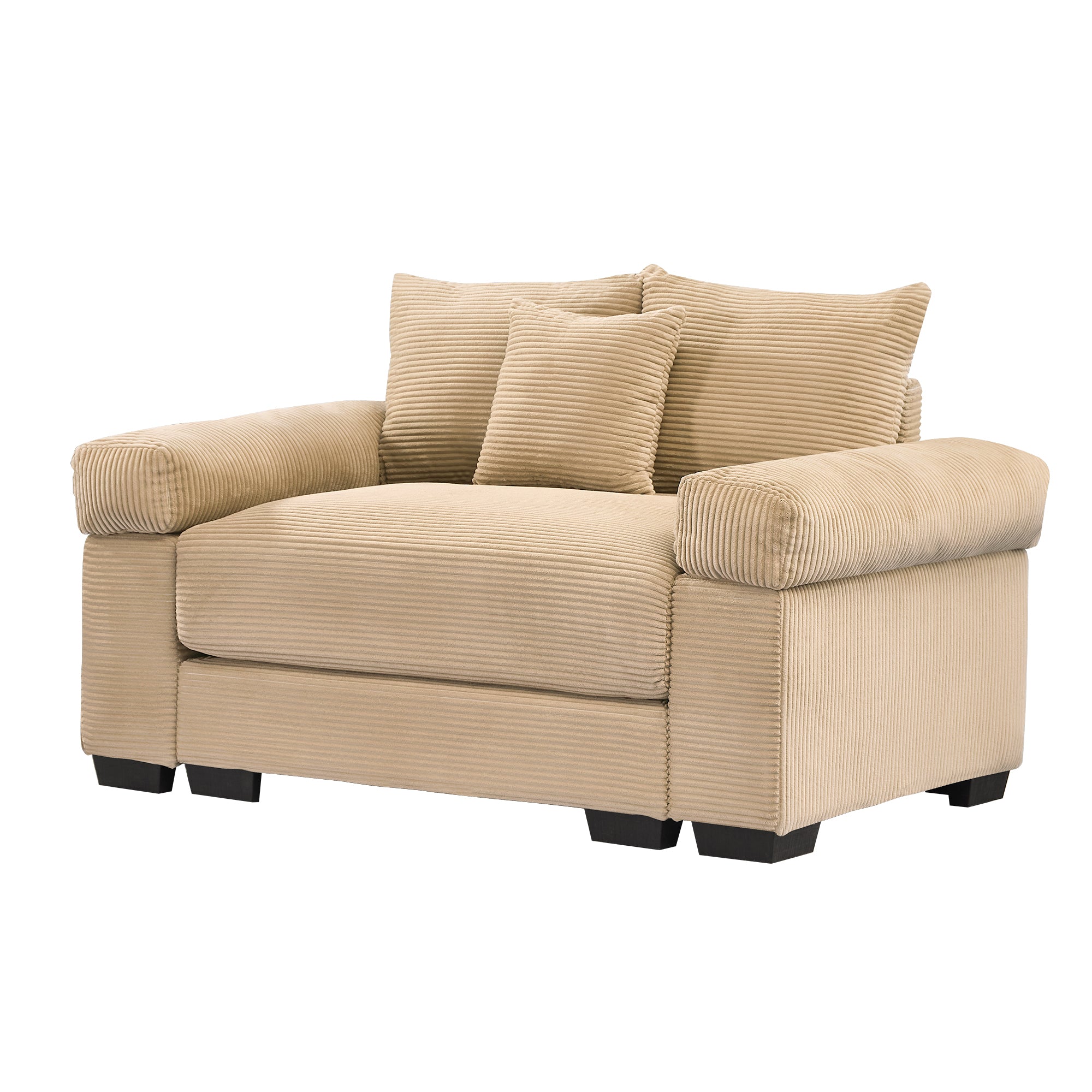 Albany 54.3" 1 Piece Oversized Corduroy Modular Armchair