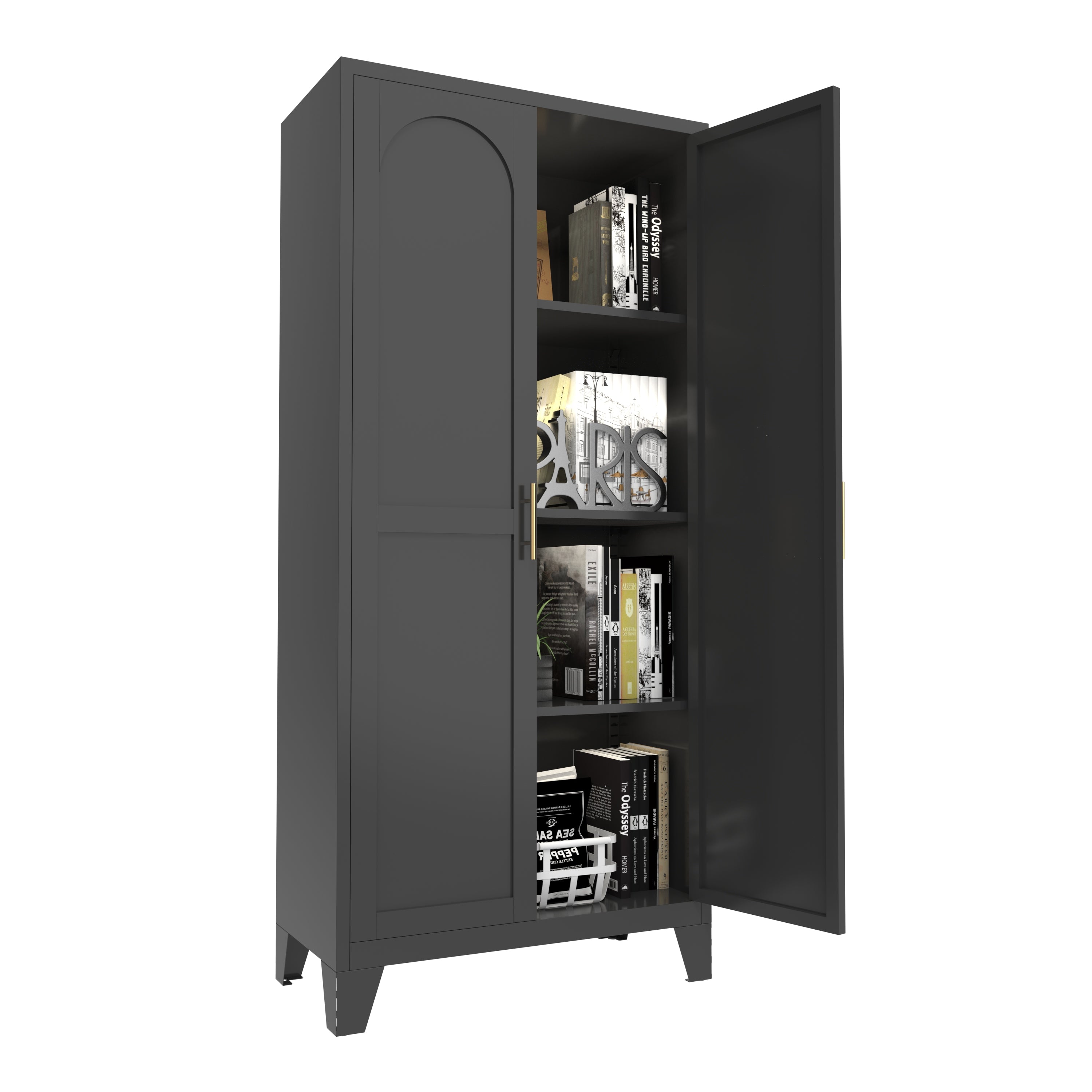 Elva 71" Storage Cabinet with Adjustable Shelves