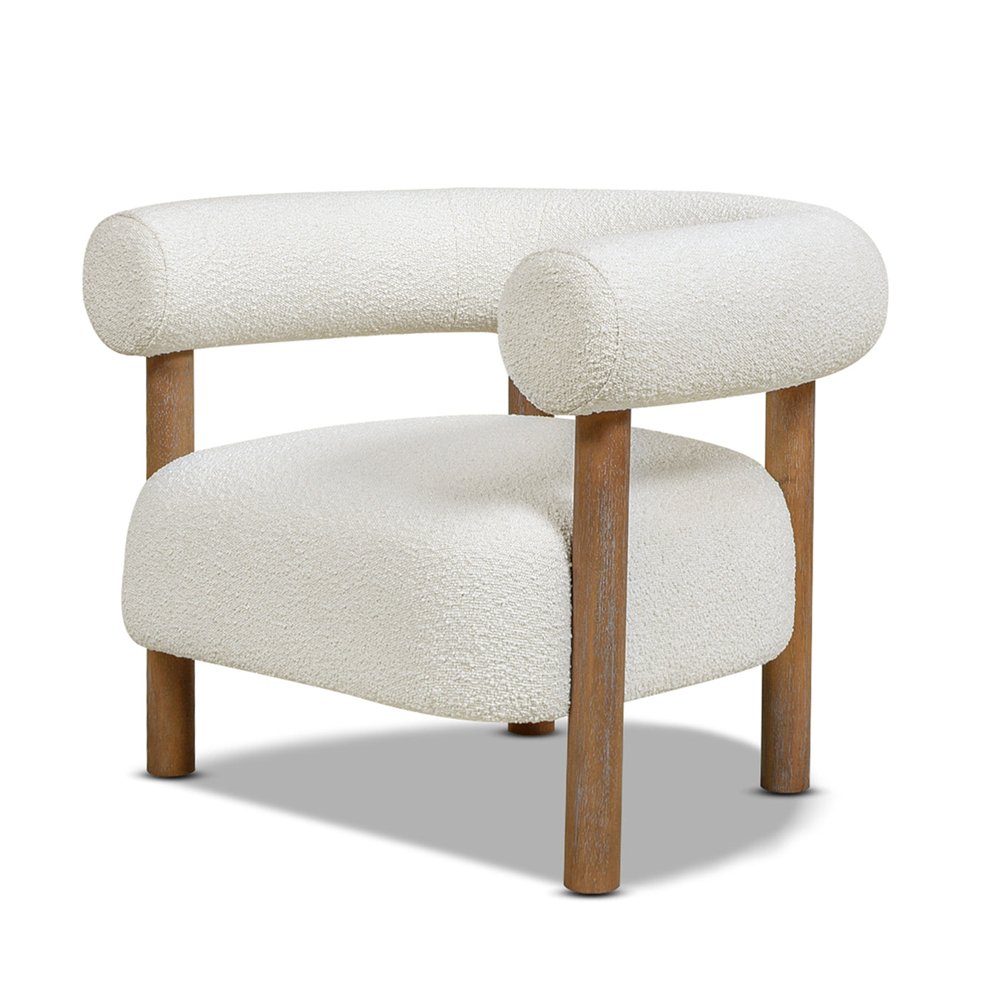 Bryce Modern Boucle Upholstered Armchair with Solid Wood