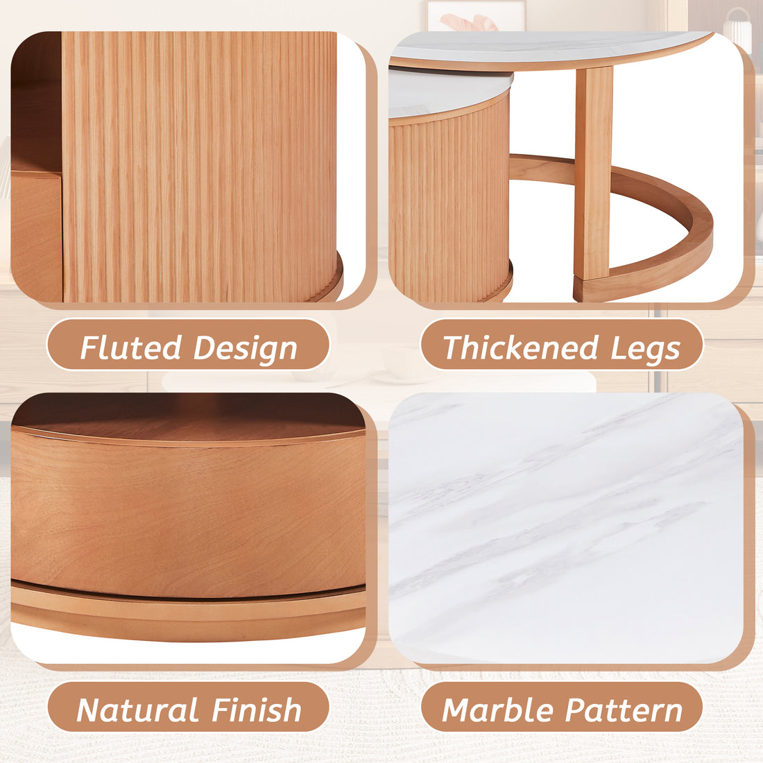 Marble-Look Veneer Top