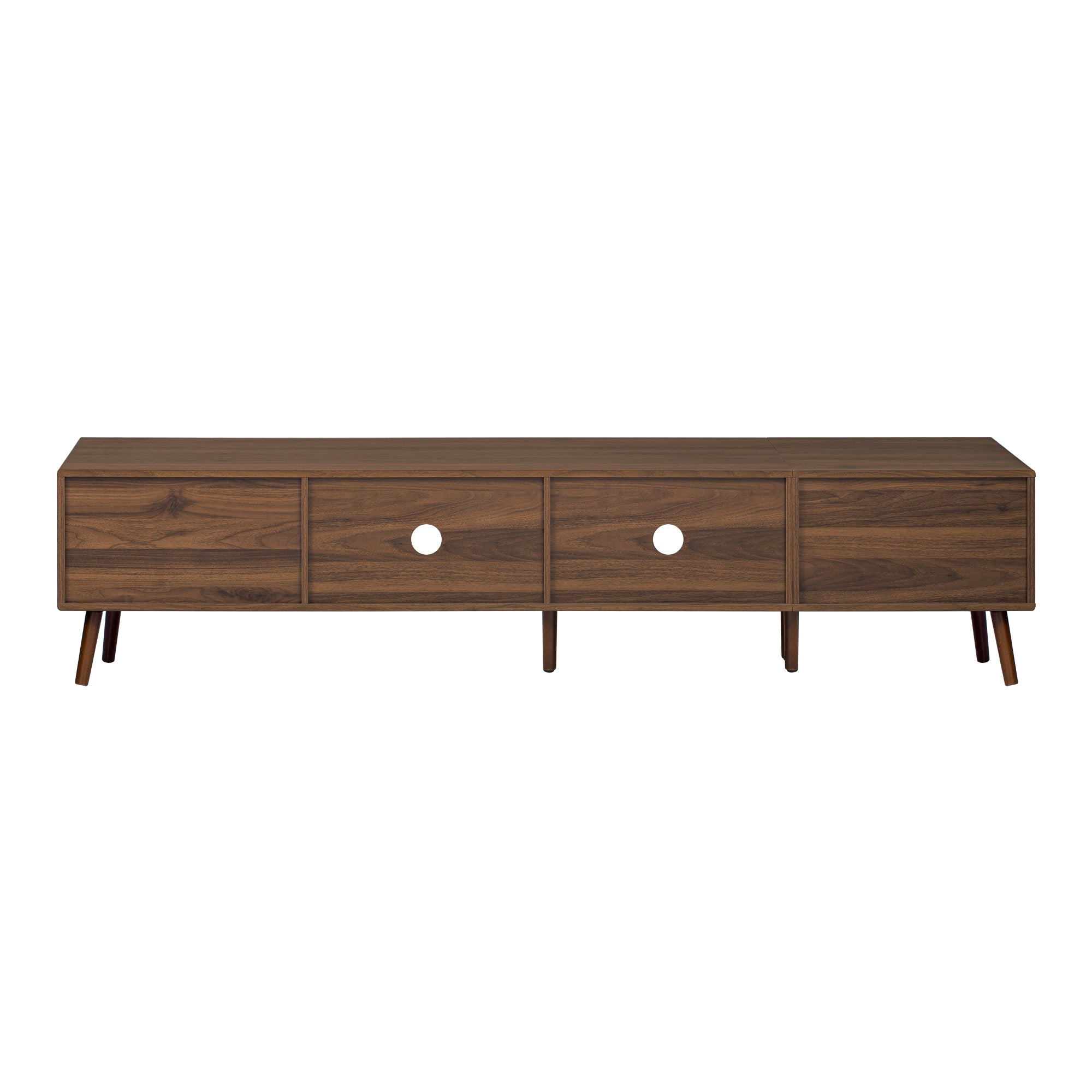 Kyoto 76" Mid-Century Modern TV Stand with Storage Cabine