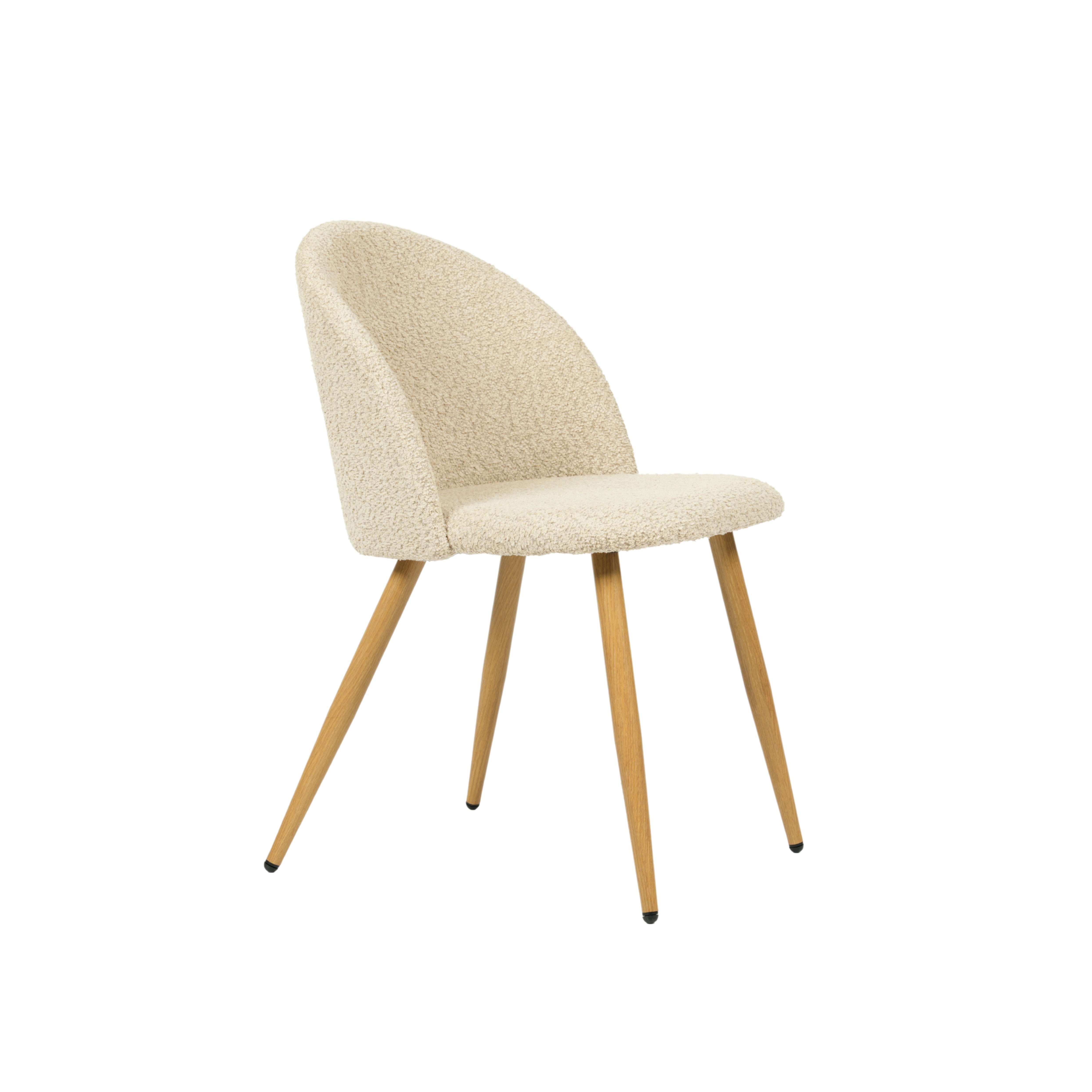Homy Casa Zomba 4PC Dining Chair Light Beige Oak Dining Room
