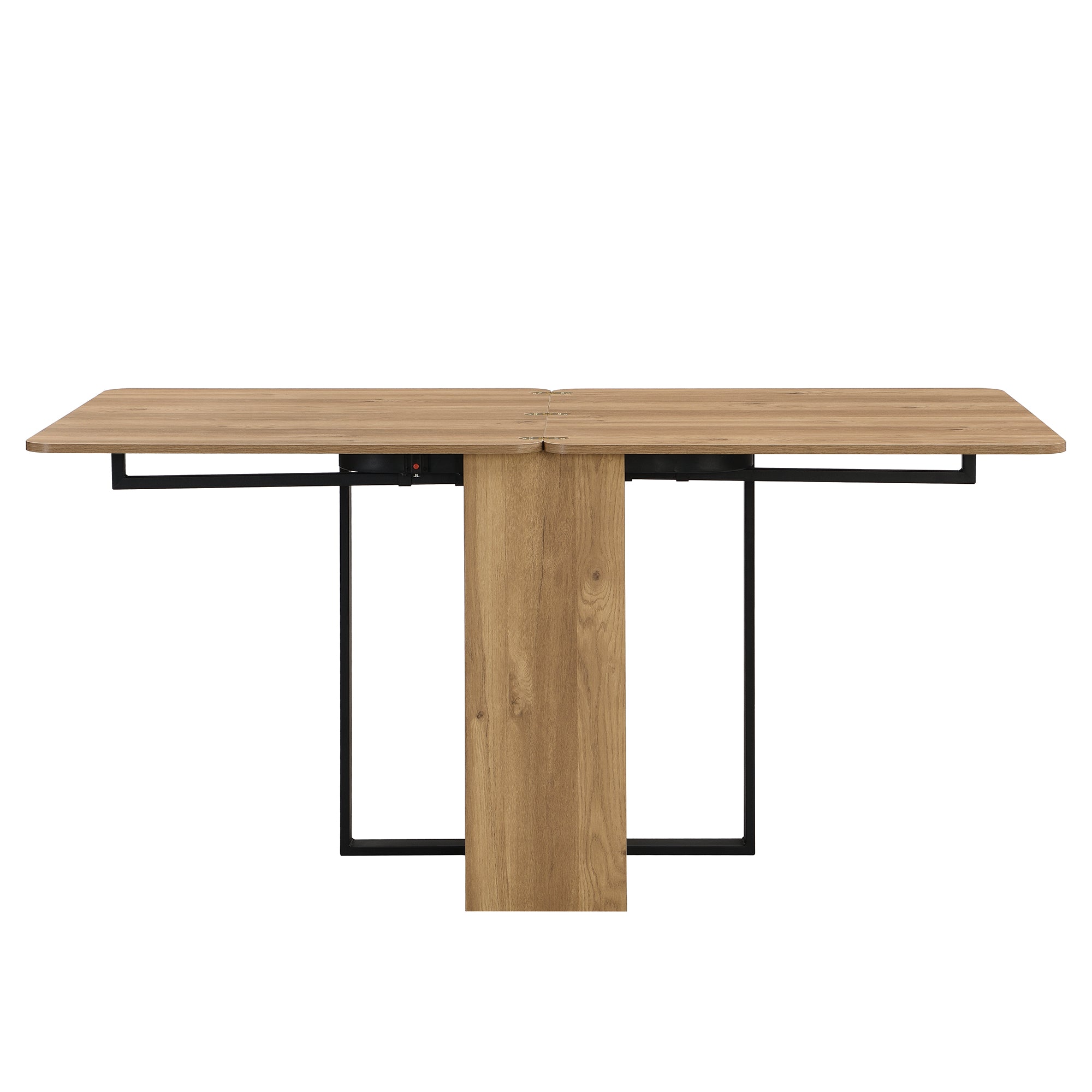 Lento 63" Modern Black 5 Piece Extendable Dining Table Set with Storage and Chairs