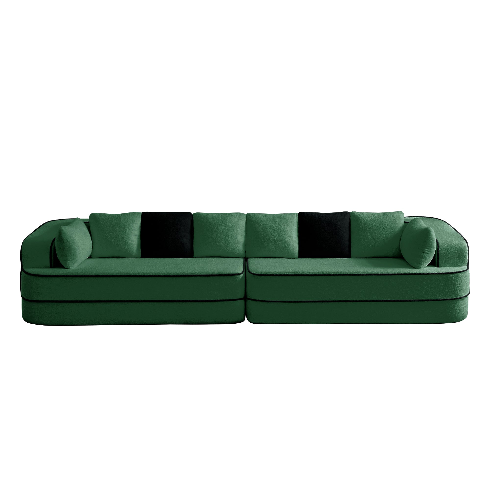 Gilbert 135" Teddy Fabric 4-Seat Oversized Modular Sofa
