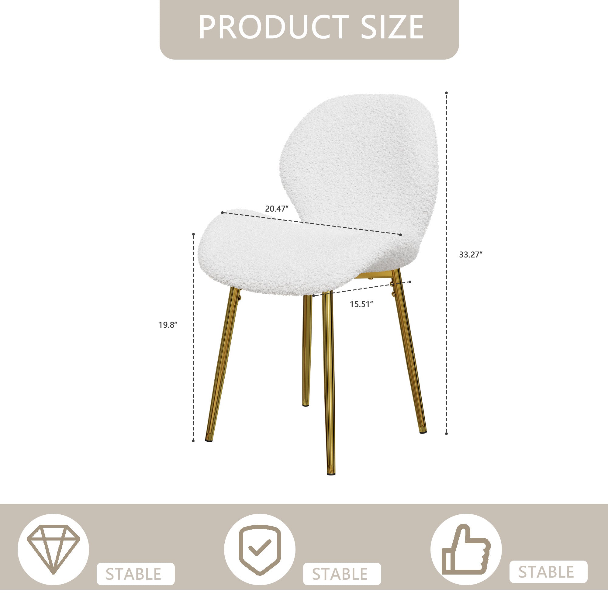 Yellowstone White Velvet Dining Chair Set of 2