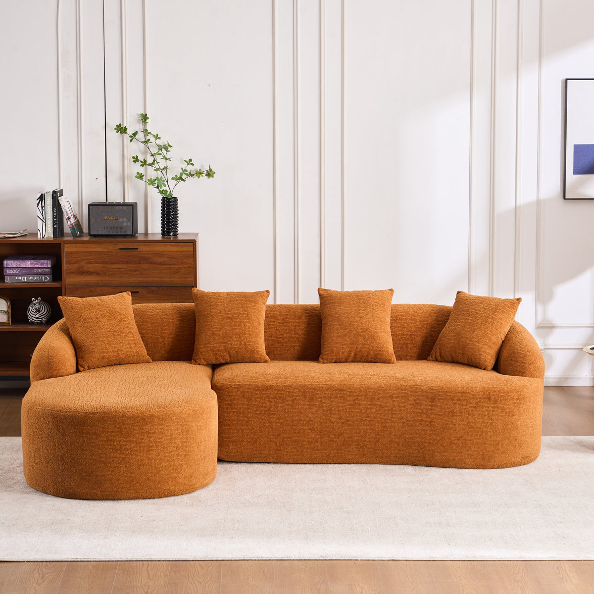 Tacoma 99” L-Shape Sectional Sofa with Curved Chaise