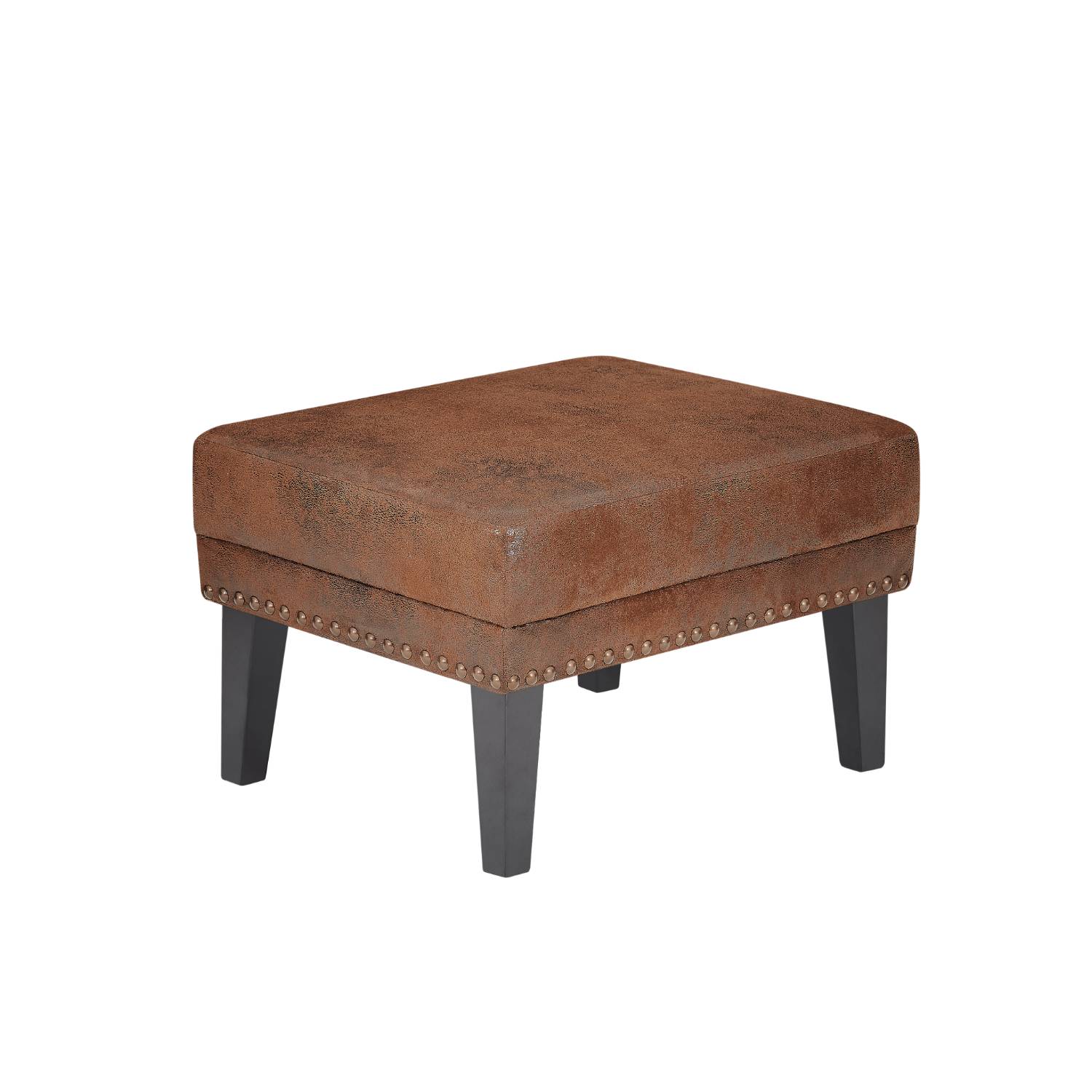 Oxford Vintage Upholstered Ottoman with Rivets