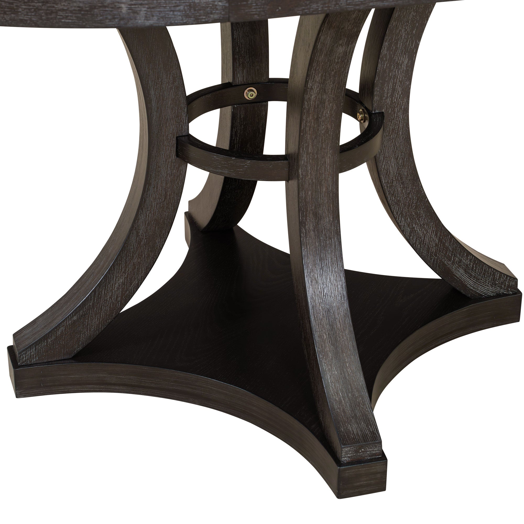 Mavis 47" Retro Espresso 5 Piece Extendable Dining Table Set