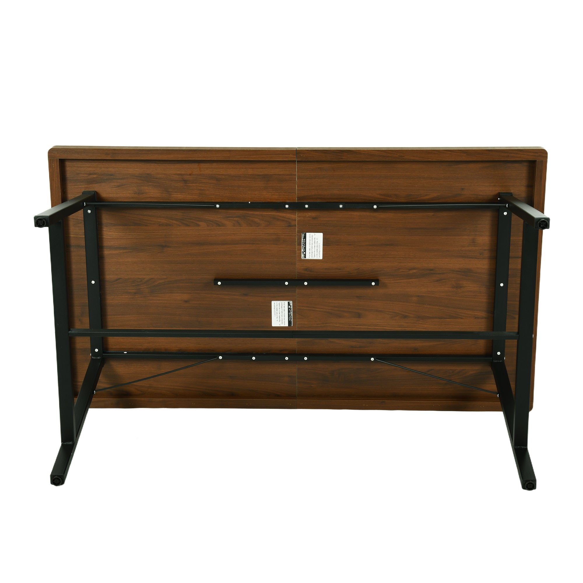 FORS Industrial MDF Dining Table 63" x 35" Modern Crimson