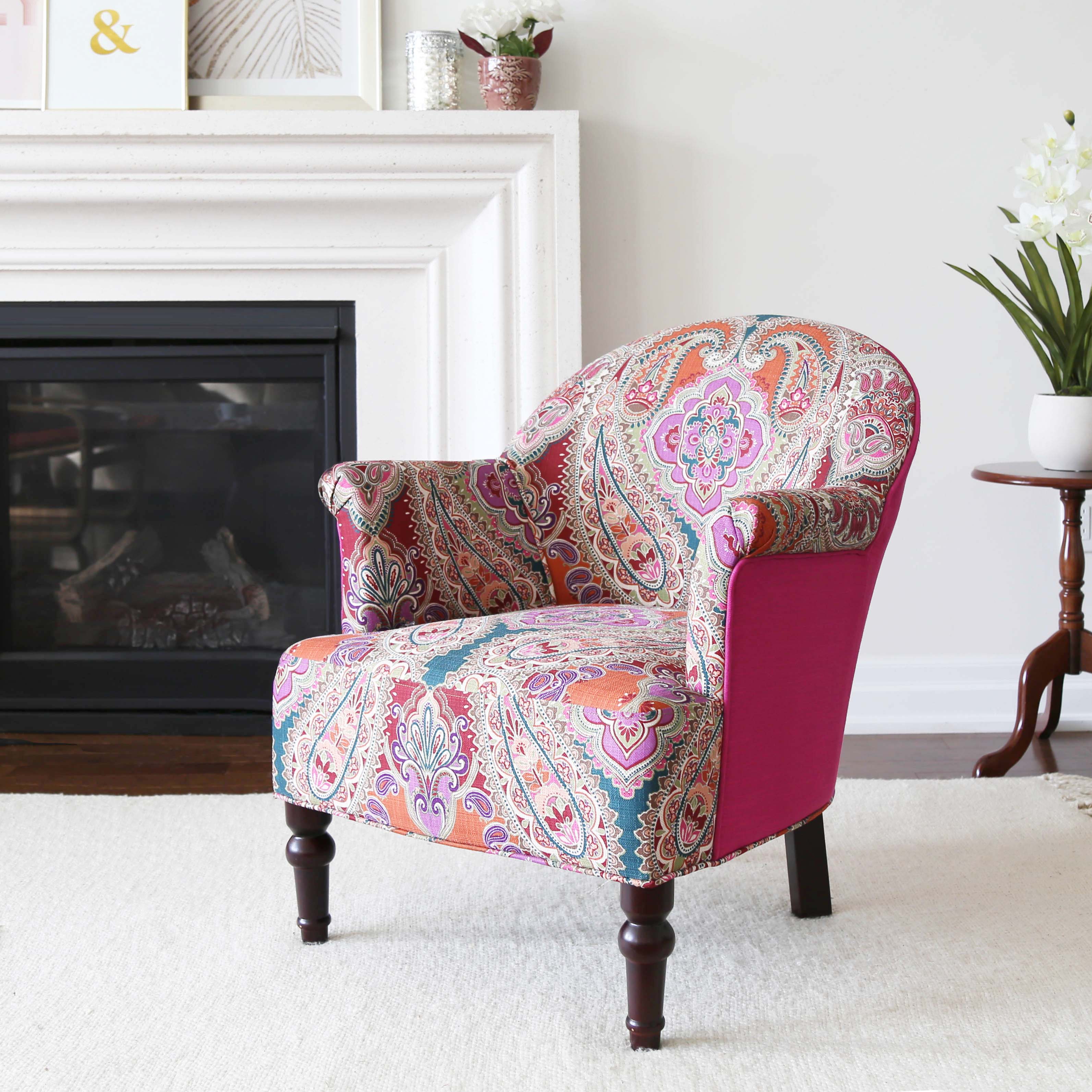 Aaren 28.5" Wide Pattern Upholstered Armchair-HOMY CASA
