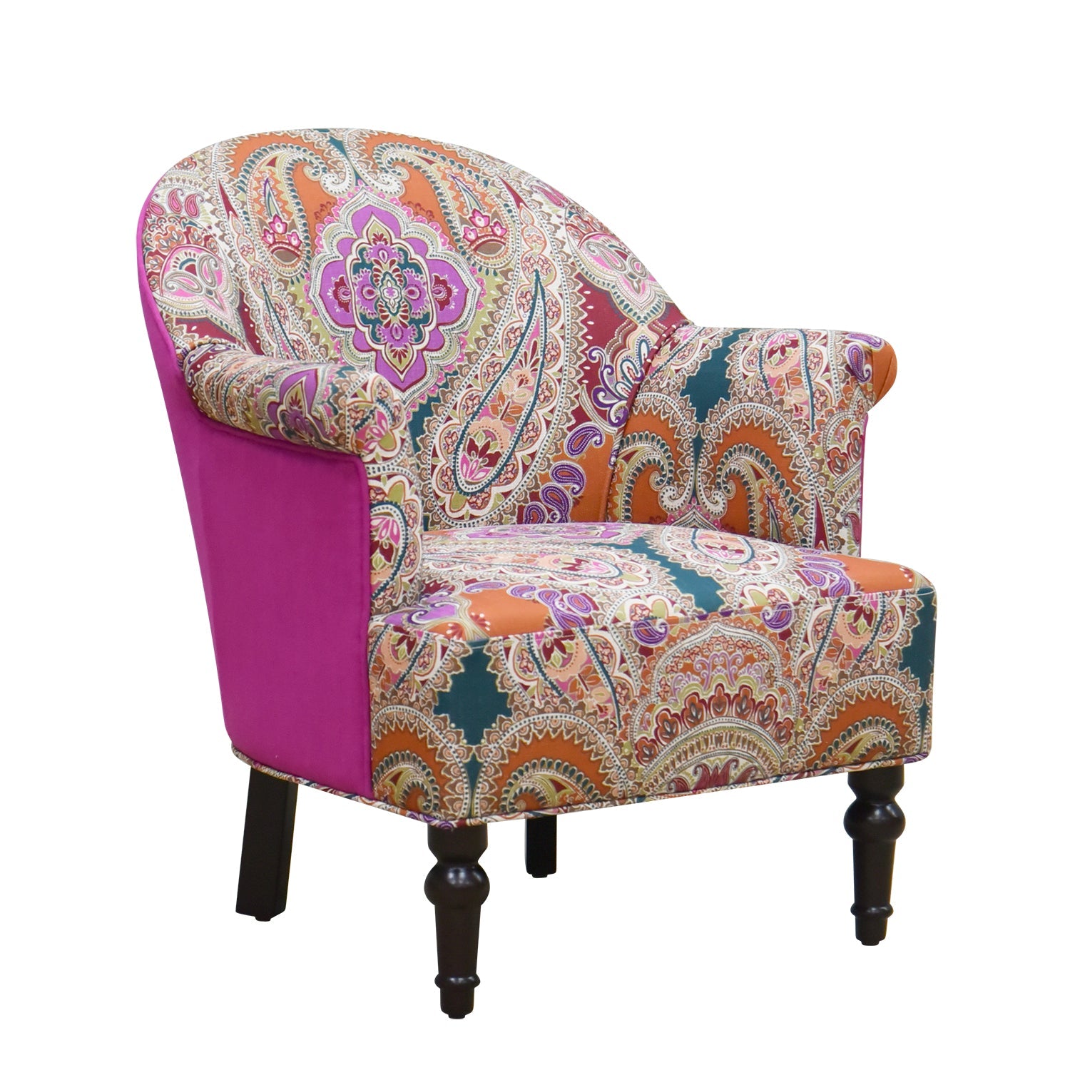 Homy Casa Aaren 28.5" Wide Pattern Upholstered Armchair, Open Box