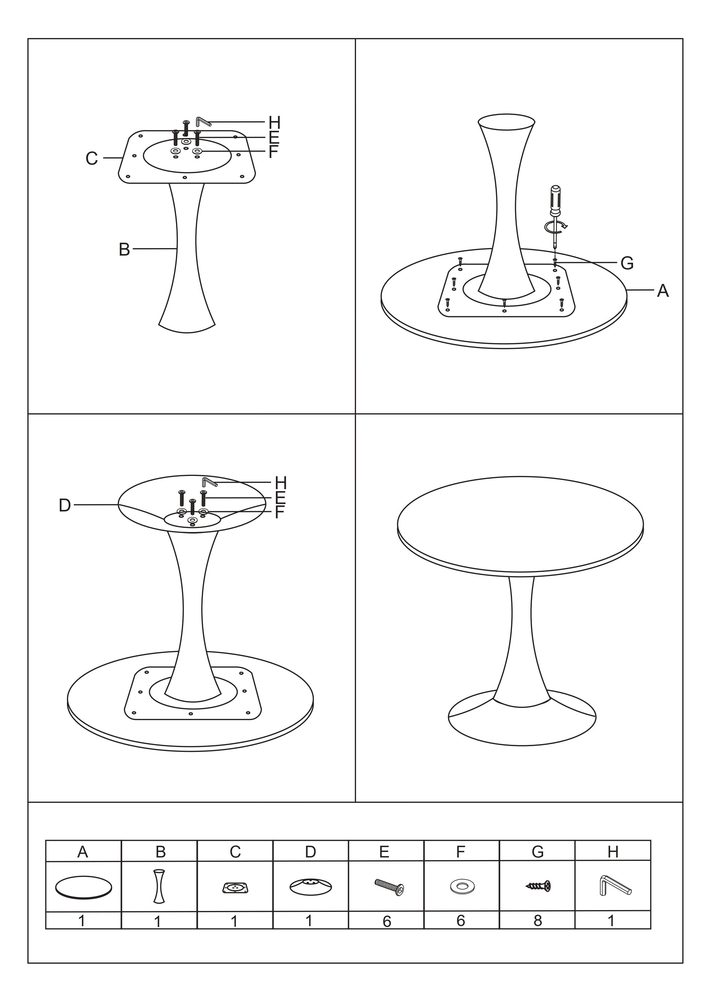 Homy Casa Clift NL 31.5” Round Dining Table Matte White Iron Base Open Box