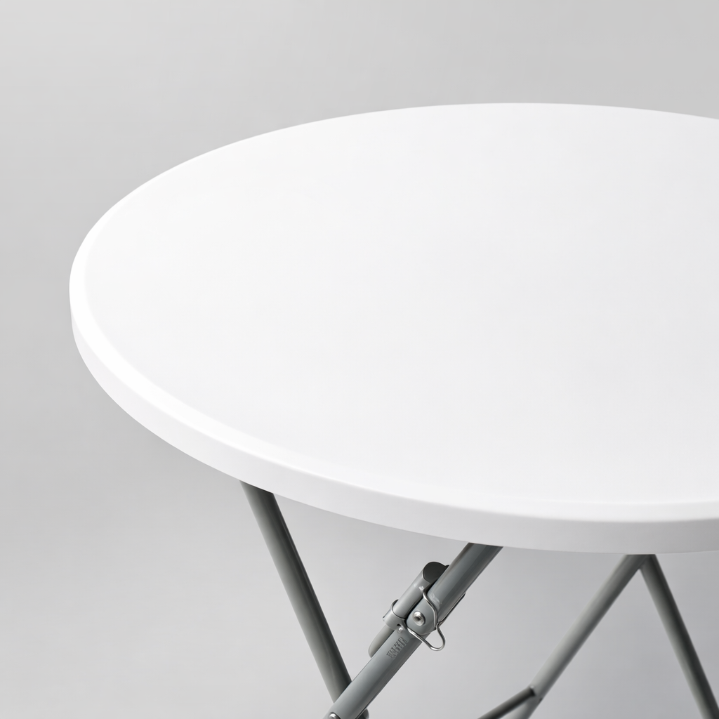 Homy Casa ALIN 31.5” Modern Folding High Bar Table with Iron Legs White