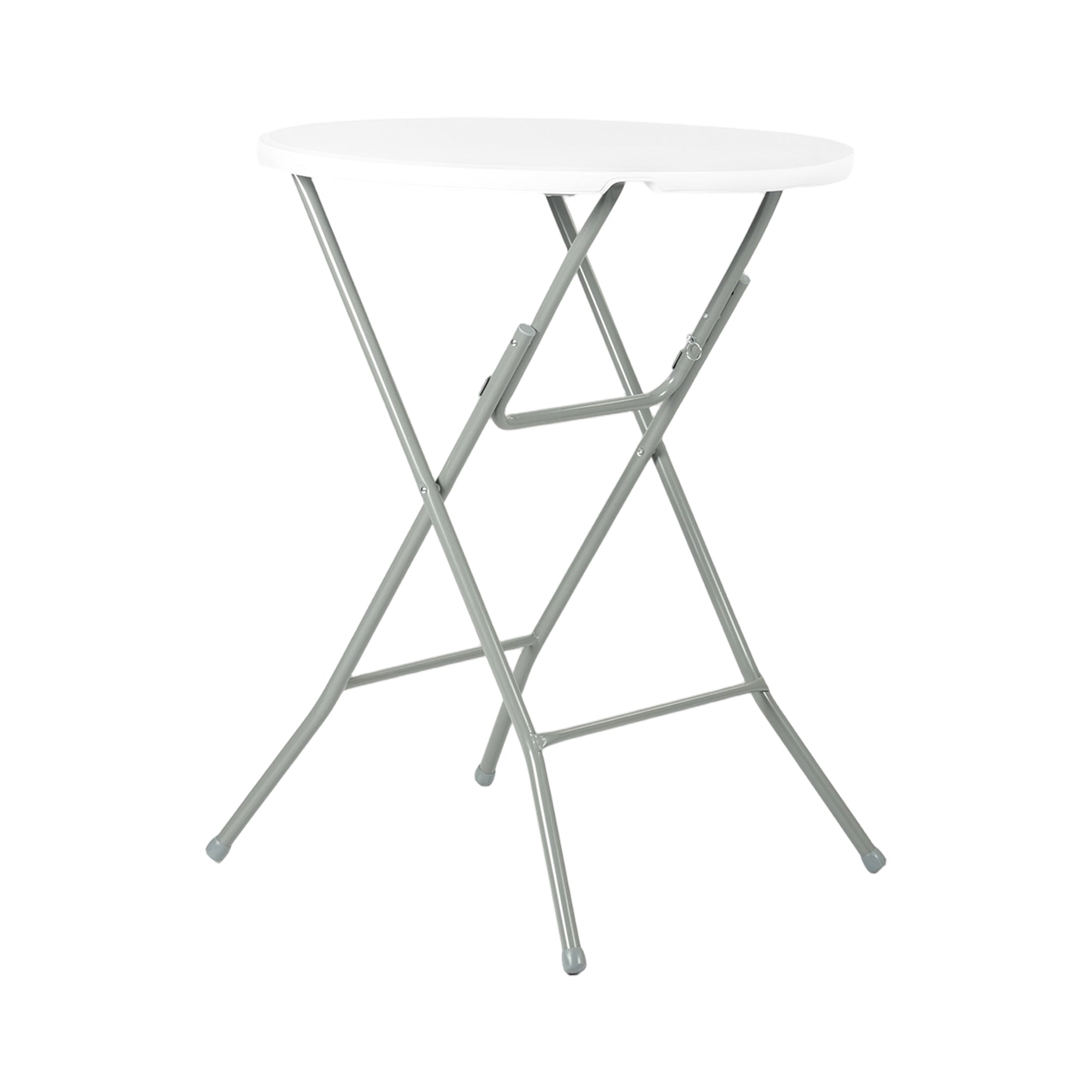 Homy Casa ALIN 31.5” Modern Folding High Bar Table with Iron Legs White