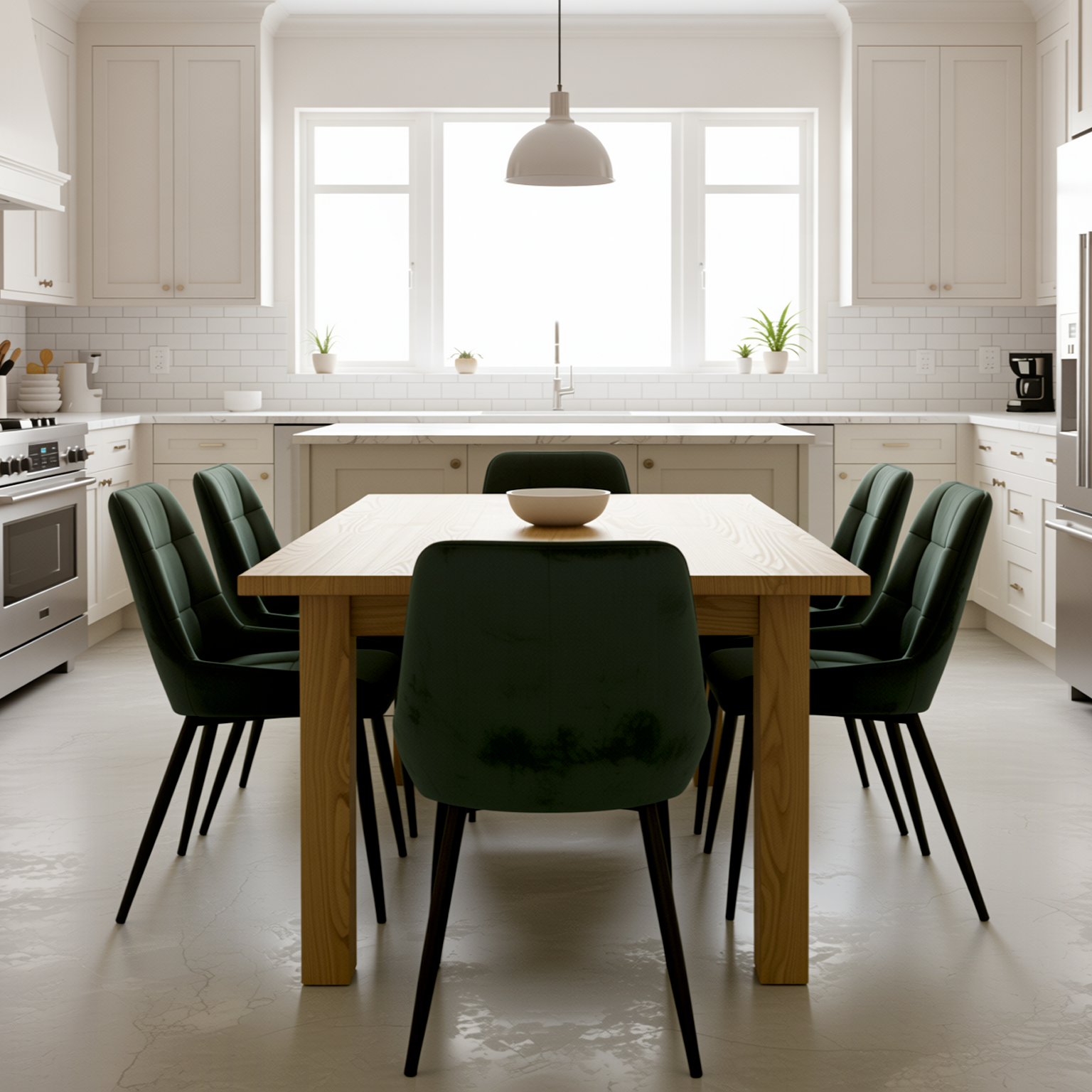 Homy Casa ARALIA 2PC GREEN Velvet Dining Chairs with Piping Details and Black Base