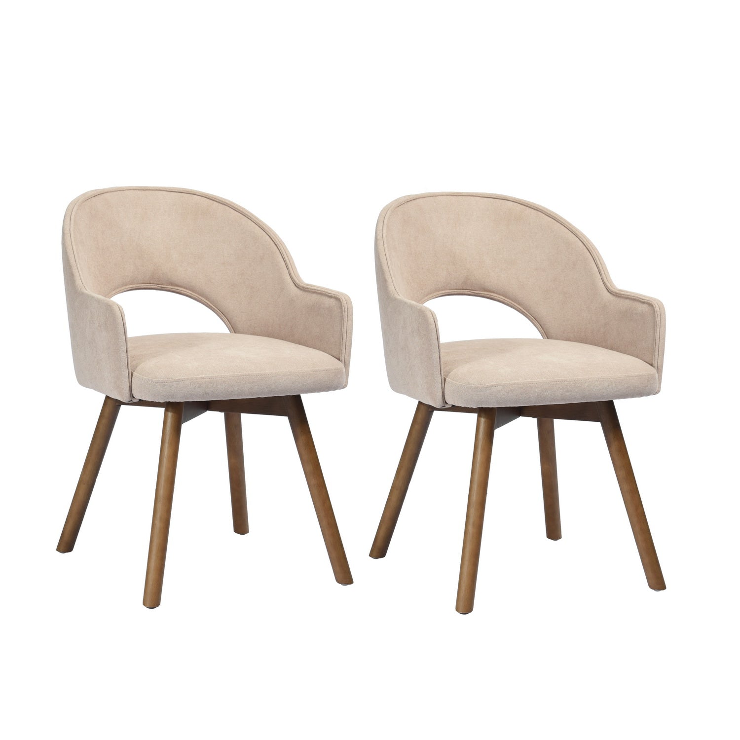 Homy Casa Aranguiz Upholstered Dining Chair Beige Terry Fabric Open Box